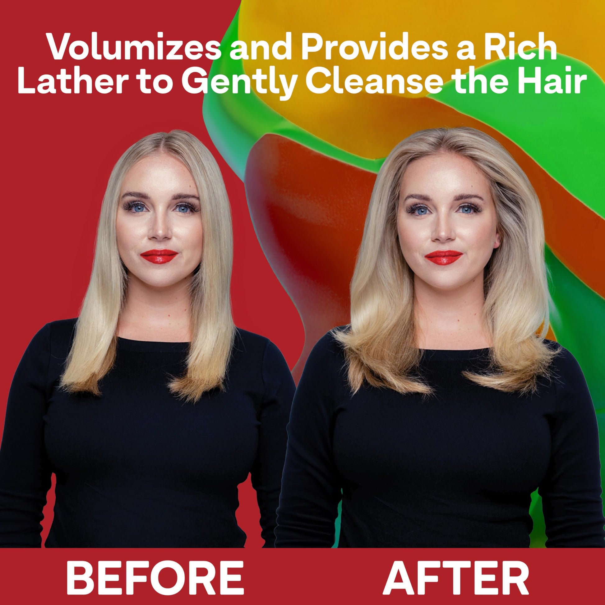 Black Colorproof Volume Holiday Gift Set — Volume Shampoo (8.5 Fl. Oz.), Volume Conditioner (8.5 Fl. Oz.), and Volume Blow Dry Spray Primer (6 Fl. Oz.) — White Nectarine Scent