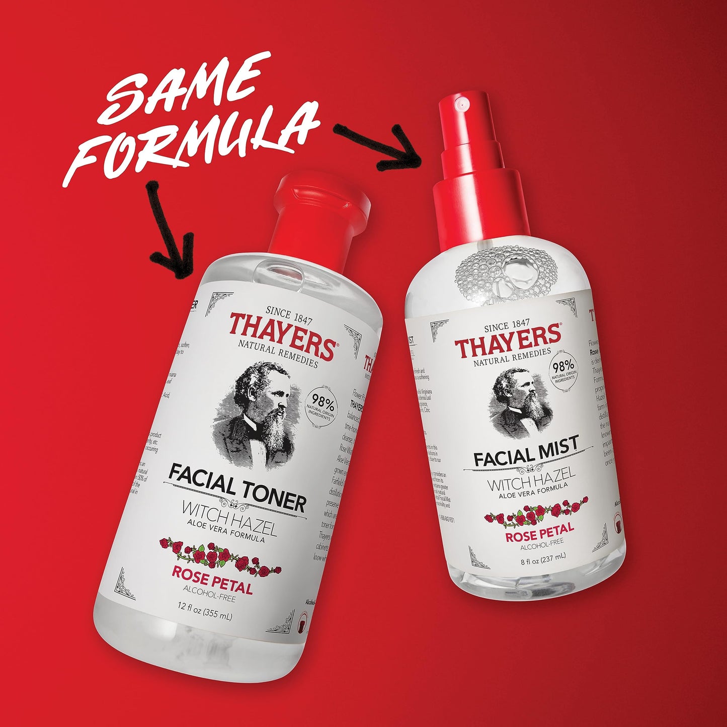 Thayers Alcohol-Free Gentle Face Toner with Organic Witch Hazel and Aloe Vera, Facial Mist with Rose Water, For Dry Skin, Pore Constricting, Cruelty-Free, 237 ml