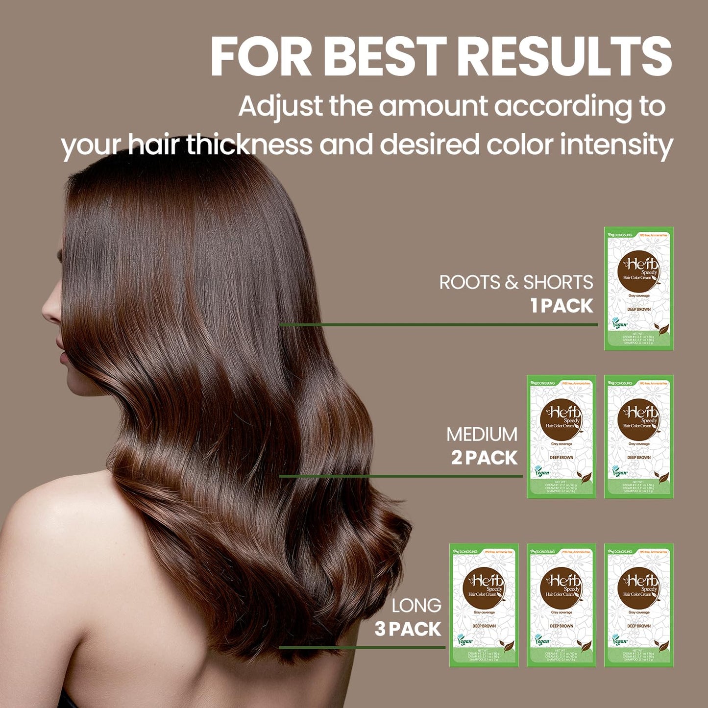 Rosy Brown Dongsung Herb Speedy Color Cream(Soft Black) – Korean Herbal Vegan Hair Dye, PPD-Free, Ammonia-Free, Hypoallergenic – 100% Gray Coverage Odorless Dermatologically Tested Quick 20-Minute Application
