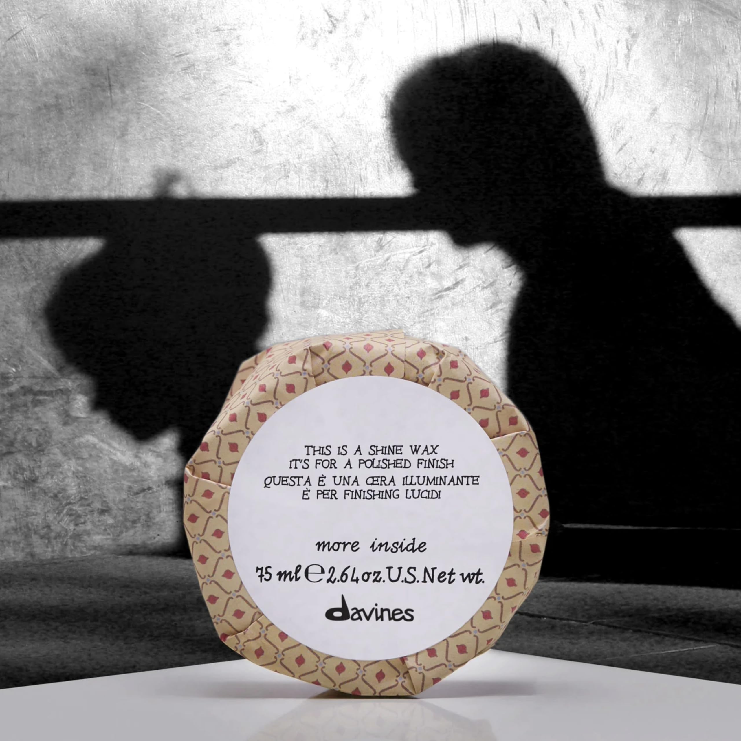 Davines This Is A Shine Wax, Light Hold High Shine & Polish - Creamy Wax for Glossy Finish - Workable Texture for Sleek Styles, 2.54 Fl Oz