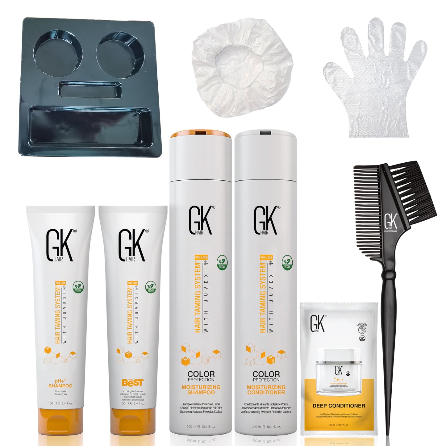 GK HAIR Tratamiento de Keratina Queratina The Best Consumer Box Kit (10.1 Fl Oz/300ml) Smoothing Keratin Treatment Professional Straightening For Silky Smooth & Frizzy Hair