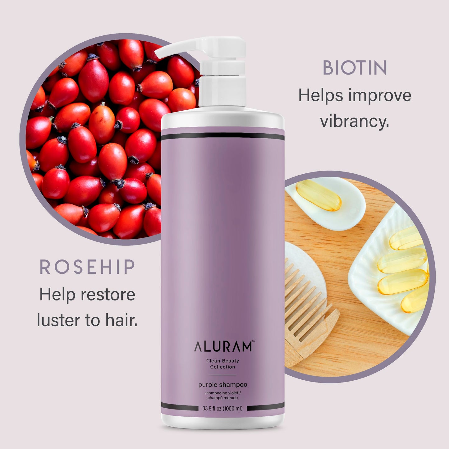 ALURAM Coconut Water Purple Shampoo for Women, Boosts Brightness, Banishes Brass, for All Hair Types, 33.8 Fl Oz