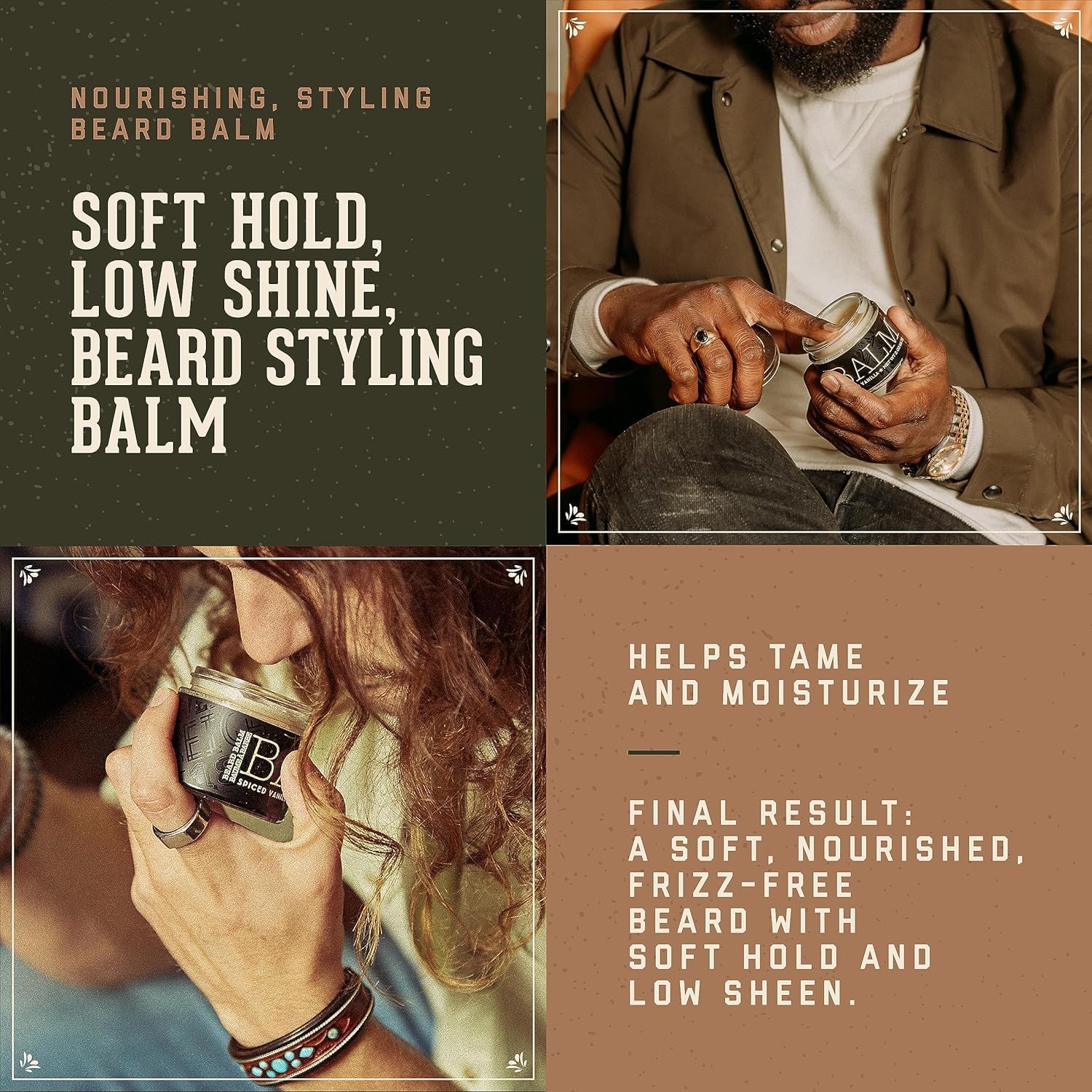 Sienna 18.21 Man Made Sweet Tobacco Beard Oil & Beard Balm 2-Set Bundle, All Hair & Skin Types for Men, Strengthens and Moisturizes in a Manly Aroma