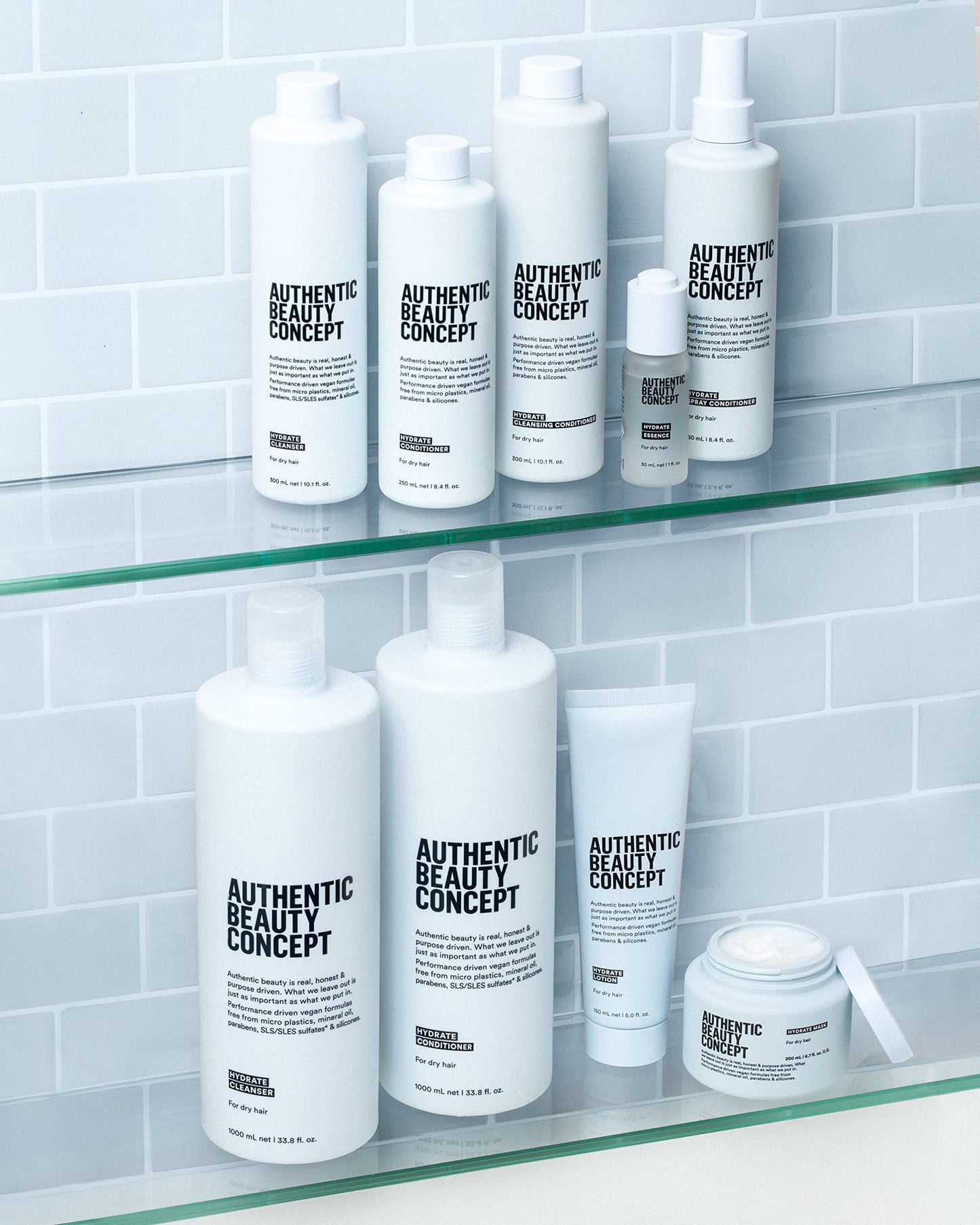 Authentic Beauty Concept Hydrate Conditioner | Hydrating Conditioner For Normal To Dry or Curly Hair | Moisturizes & Revitalizes Dry Hair | Vegan & Cruelty-free | Silicone-free | 8.4 fl. oz.