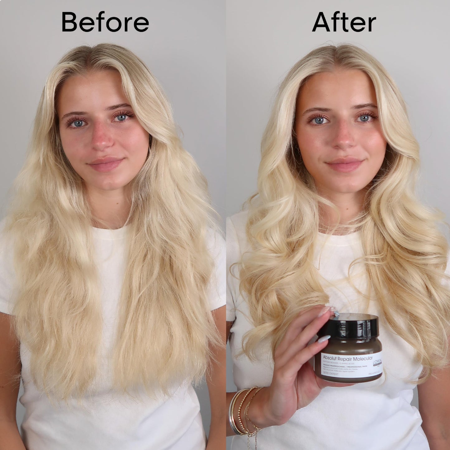 L’Oréal Professionnel Absolut Repair Molecular Hair Mask | Repair Damage & Restore Strength | Extra Detangling & Hydration | Peptides Bonder | For Extremely Dry Damaged Hair