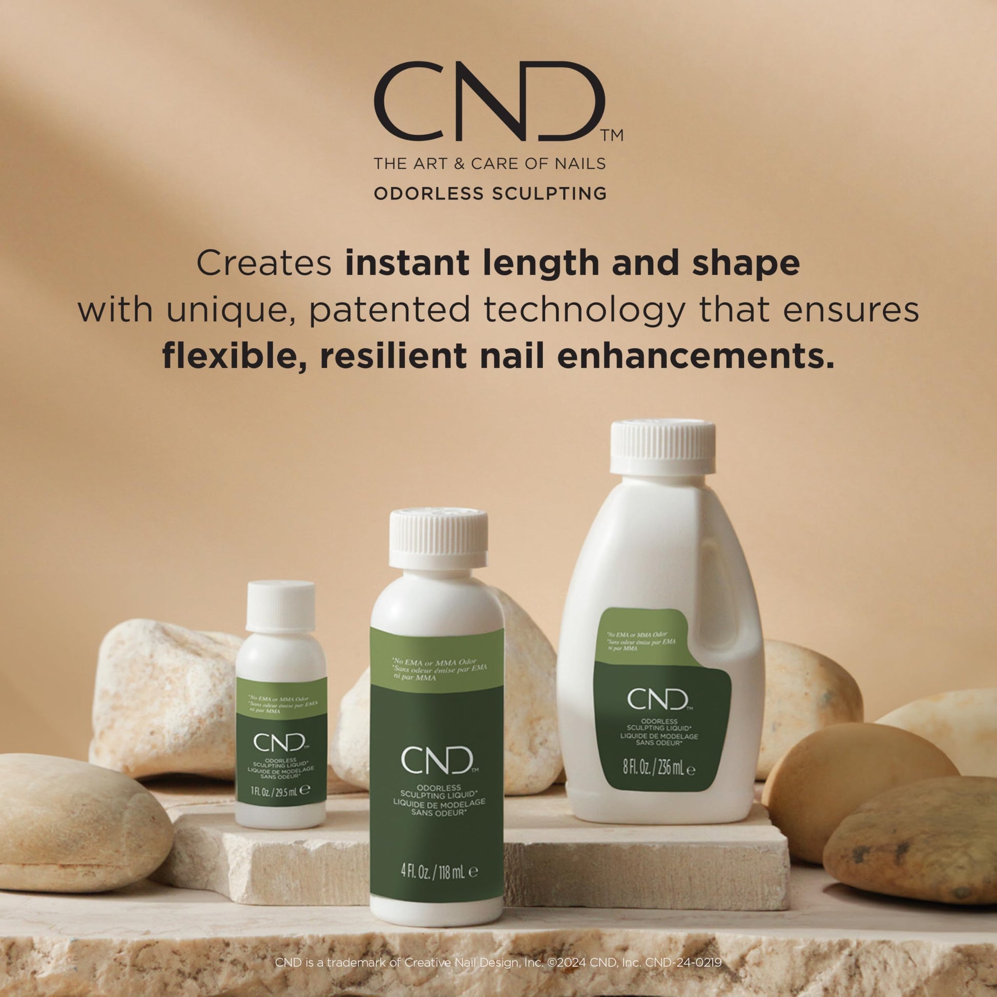 Tan CND Odorless Sculpting Liquid, 4 fl oz.