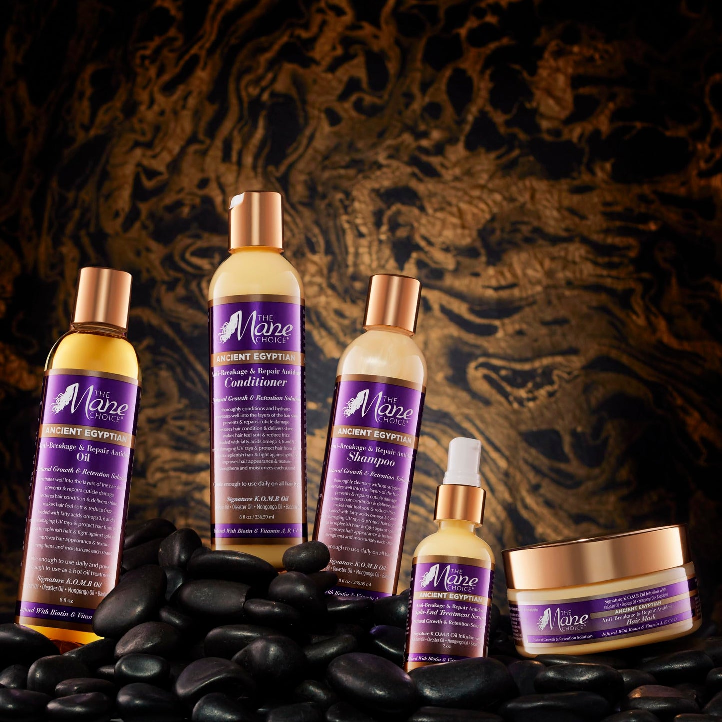 Après-shampoing anti-casse et réparateur égyptien antique The Mane Choice pour cheveux bouclés, ondulés et crépus. Hydrate et renforce les cheveux. Nourrit les cheveux secs et cassants. 227 g.