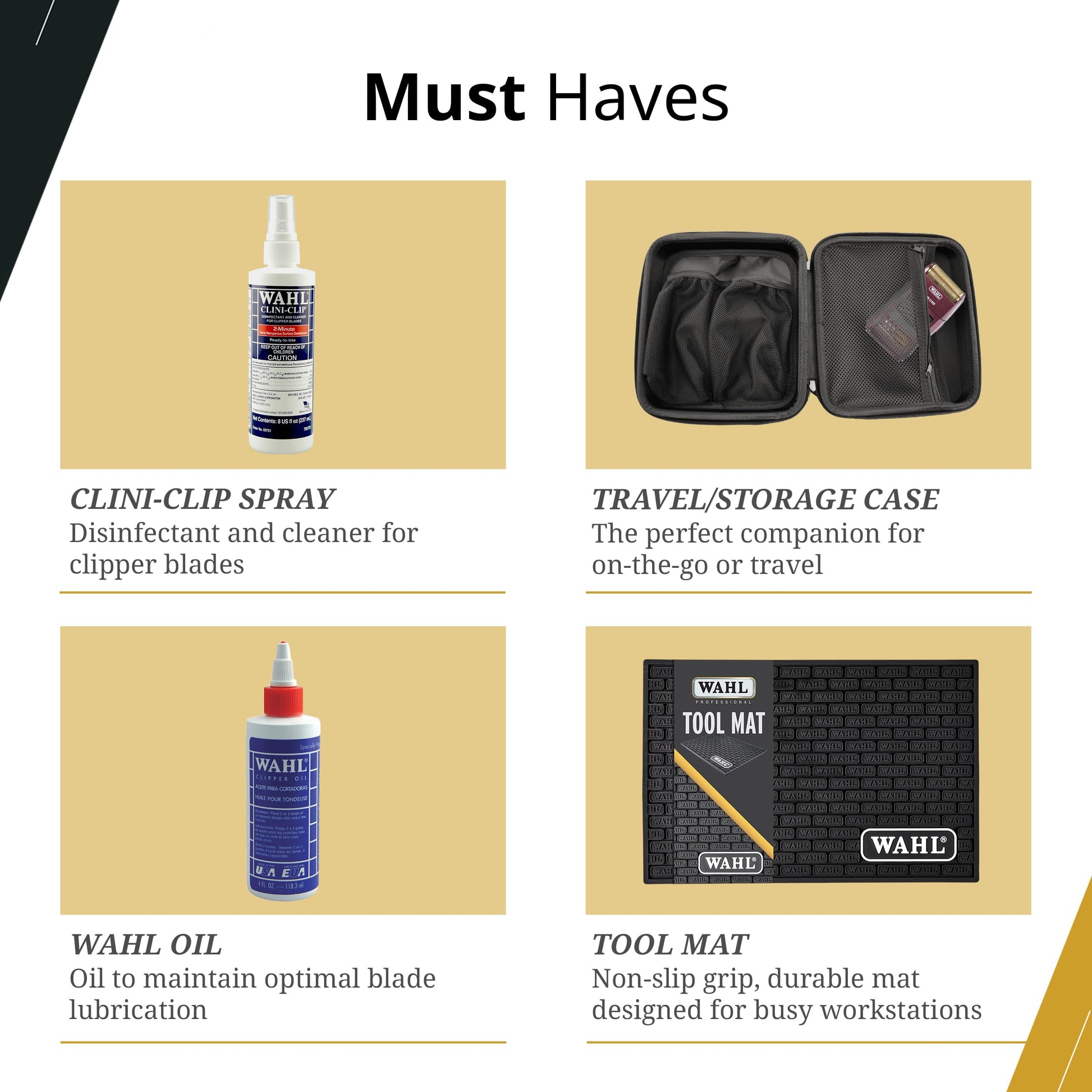 White Smoke Wahl Professional Cordless Barber Combo, Magic Clip & Detailer Li, Lithium-Ion Battery, 100-Minute Run Time