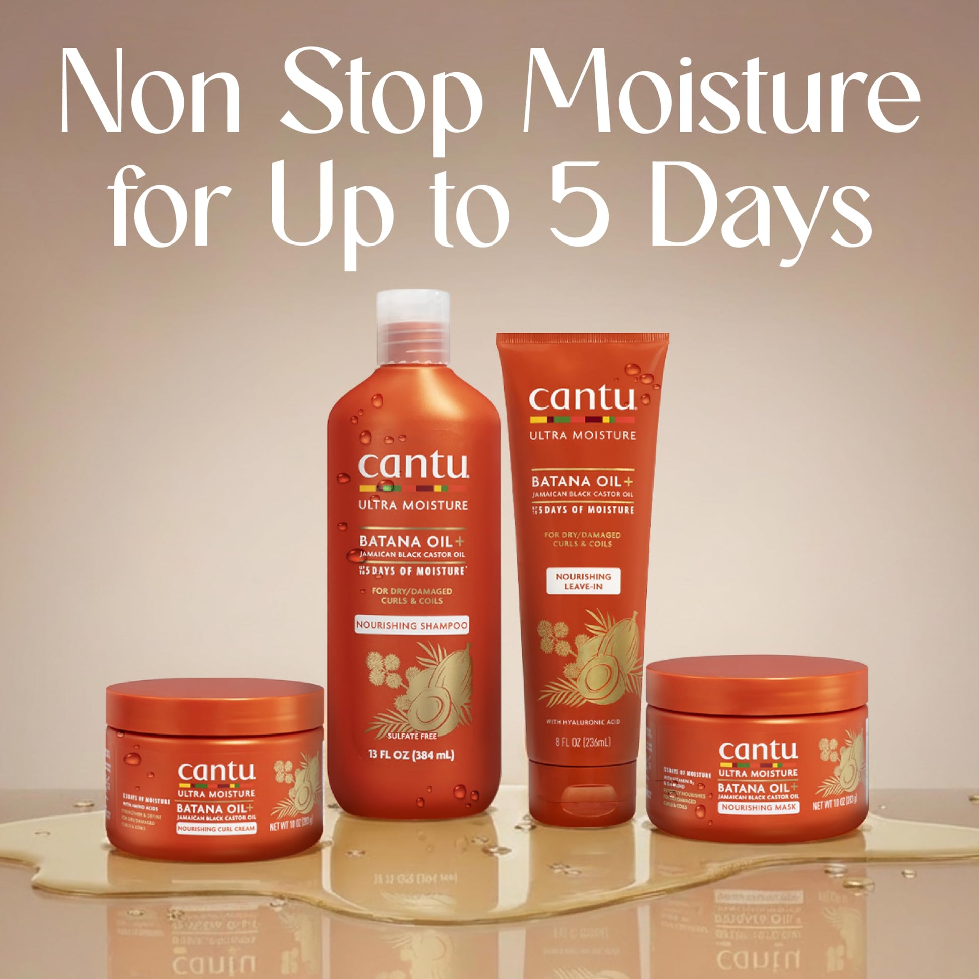 Gray Cantu Ultra Moisture Nourishing Leave-In Conditioner with Batana Oil + Jamaican Black Castor Oil, 8 fl oz