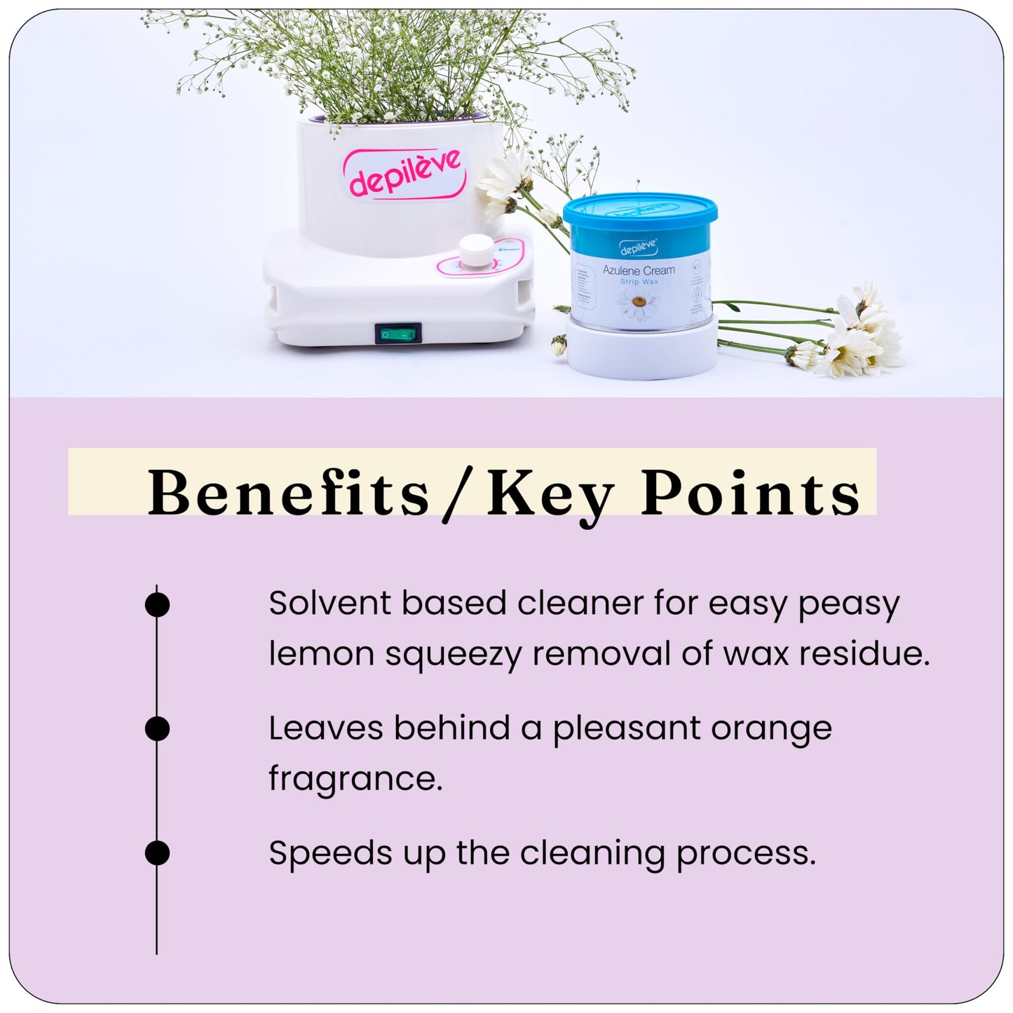 Depileve Easy Clean Citric Wax Cleaner for Warmers and Equipment, 35 Ounce