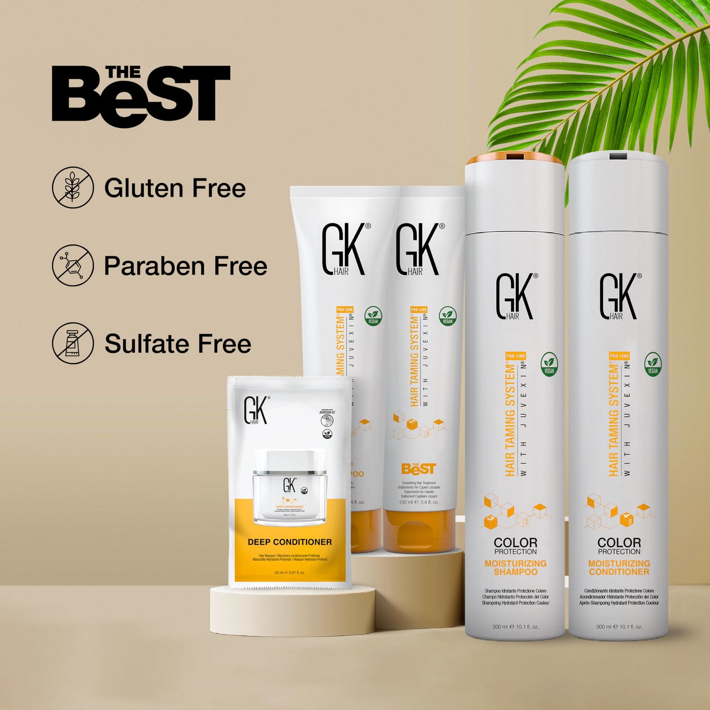GK HAIR Tratamiento de Keratina Queratina The Best Consumer Box Kit (10.1 Fl Oz/300ml) Smoothing Keratin Treatment Professional Straightening For Silky Smooth & Frizzy Hair