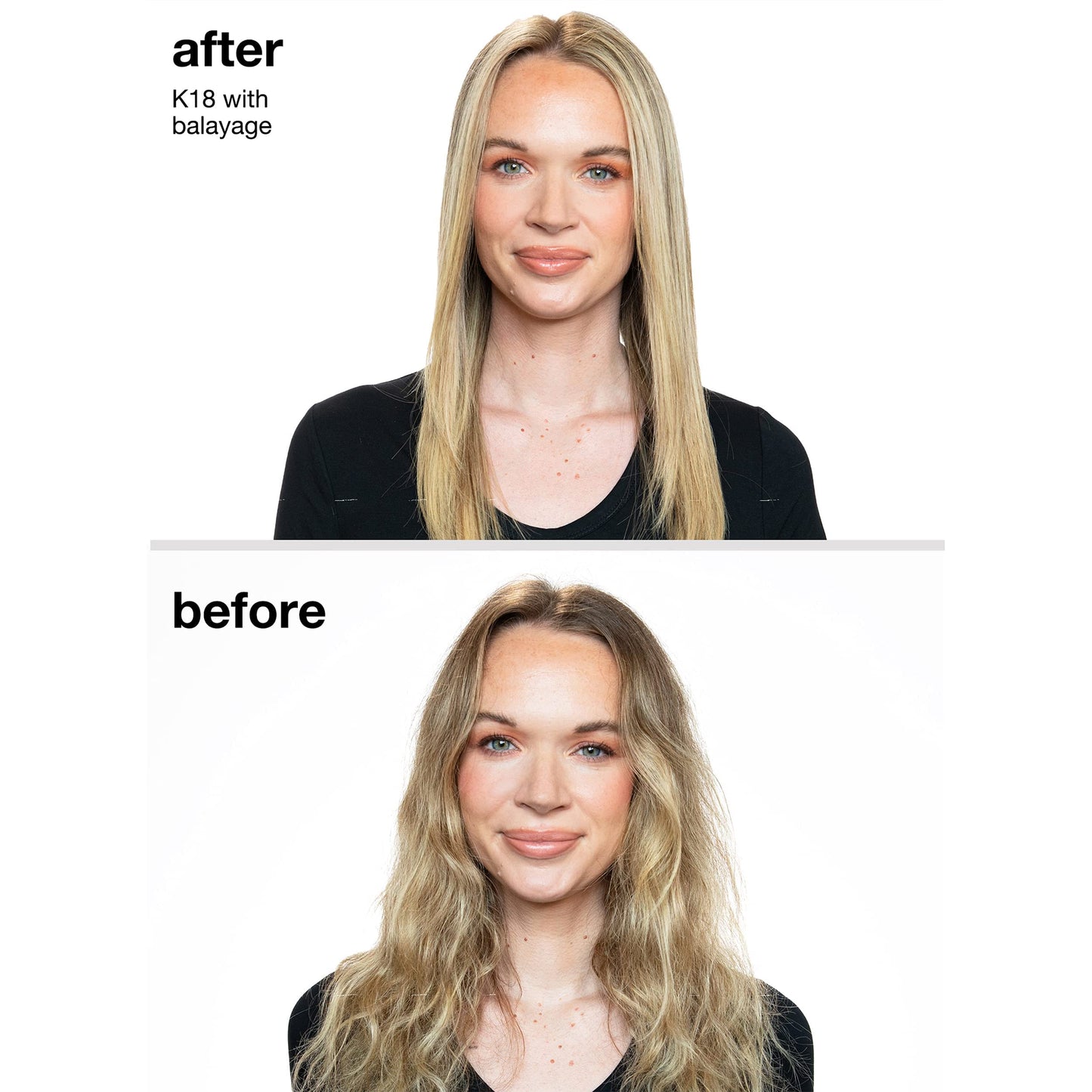 K18 免洗修复发膜，4 分钟快速护理，修复染色、化学服务热损伤的头发（50 毫升和 15 毫升各 1 个）。