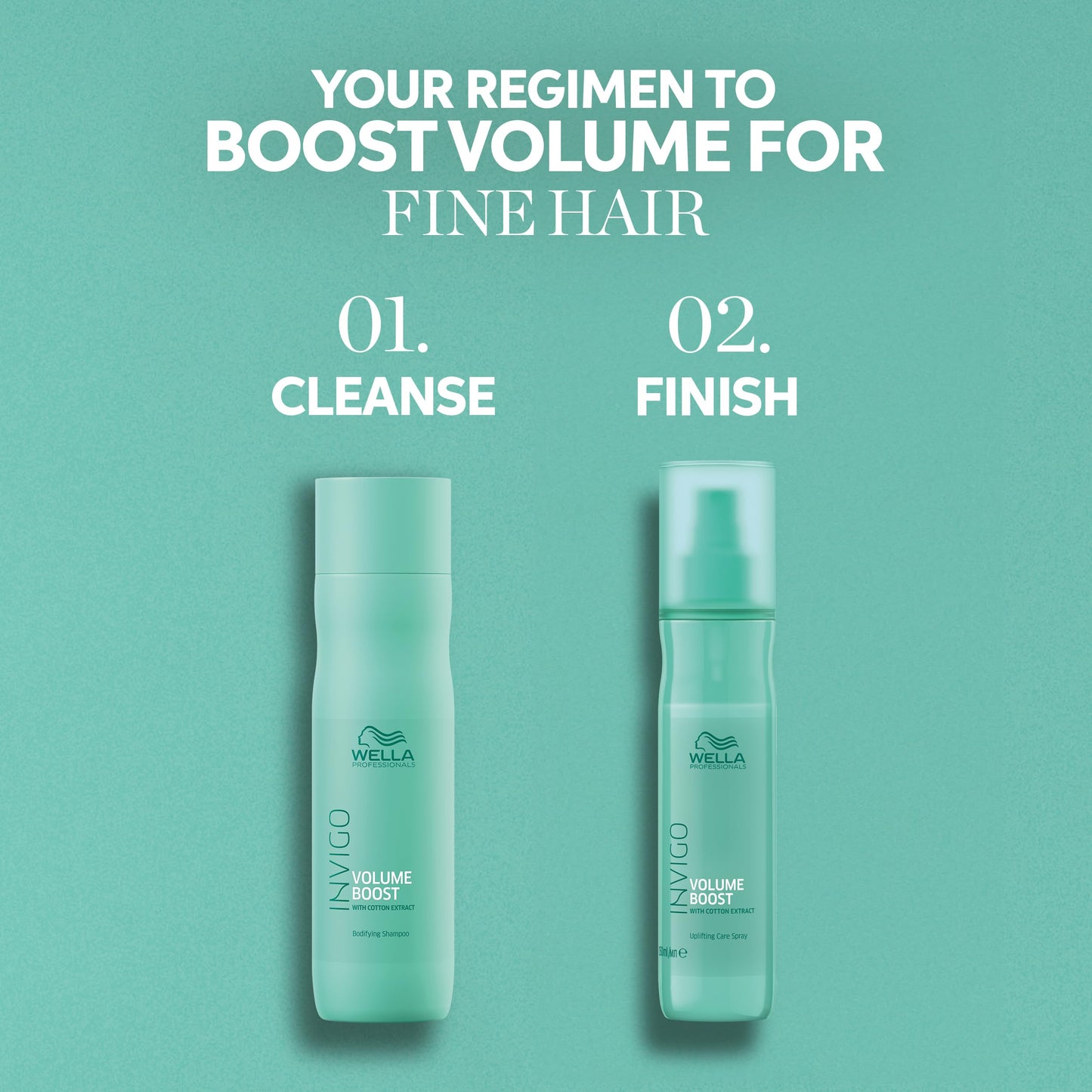 Medium Aquamarine Wella Professionals Invigo Volume Boost Uplifting Care Mist | Added Volume for Fine Hair | Lightweight Care, Shine, Fullness & Light Control | 5.07 Fl Oz