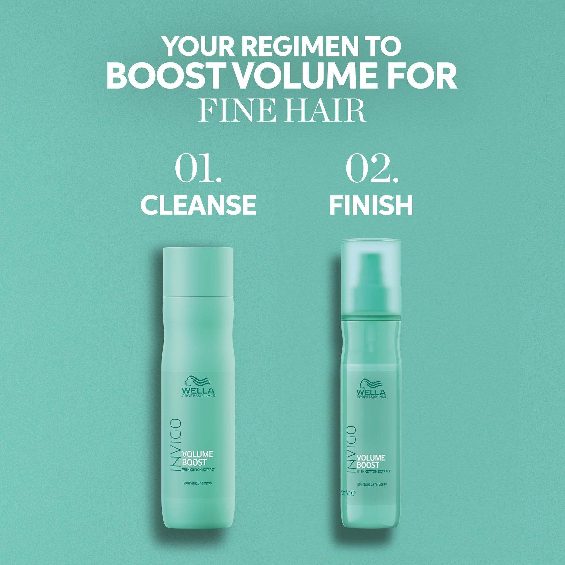 Medium Aquamarine Wella Professionals Invigo Volume Boost Uplifting Care Mist | Added Volume for Fine Hair | Lightweight Care, Shine, Fullness & Light Control | 5.07 Fl Oz