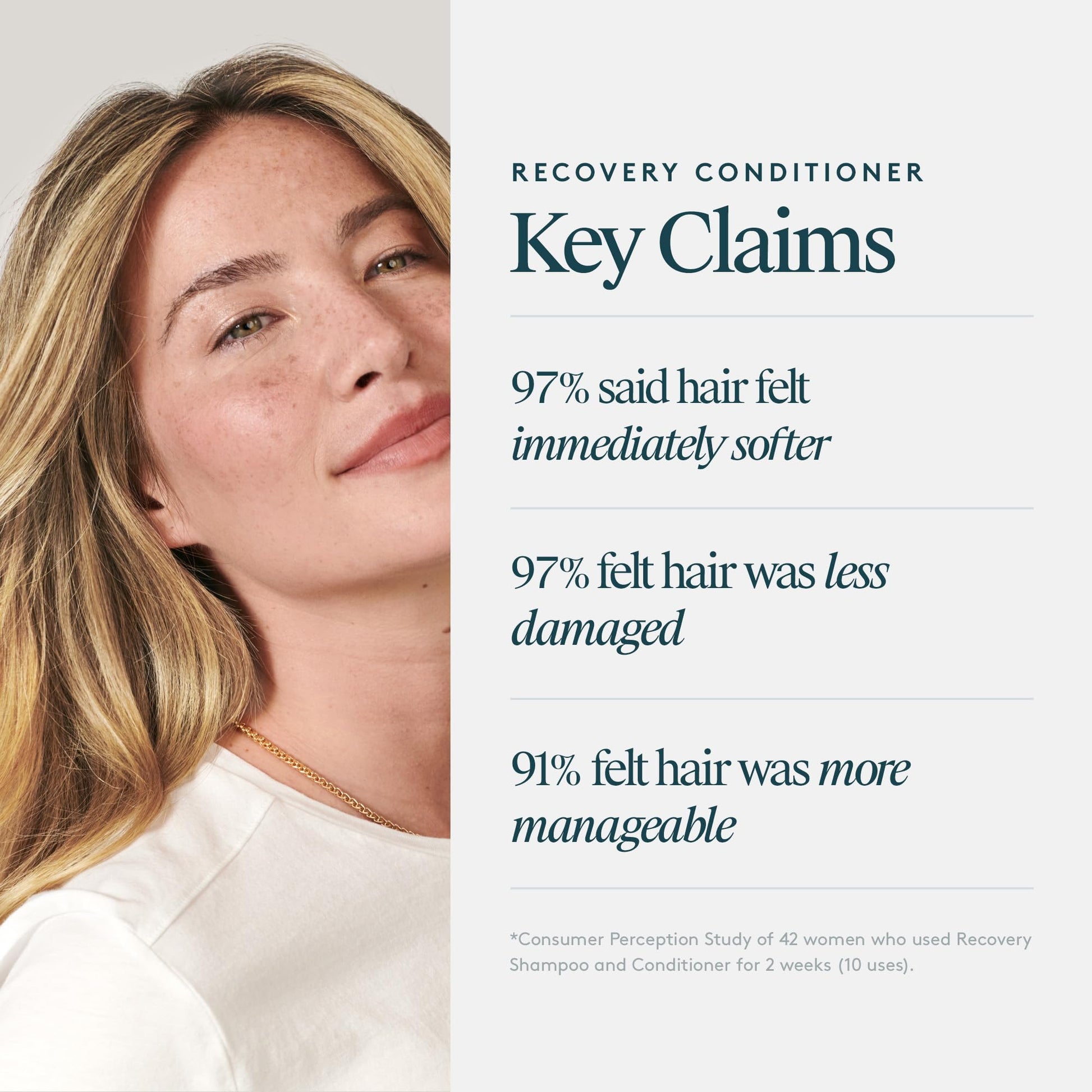 White Smoke VIRTUE Recovery Conditioner with Keratin Hydrates, Softens, and Renews Damaged Hair, Sulfate Free, Color Safe