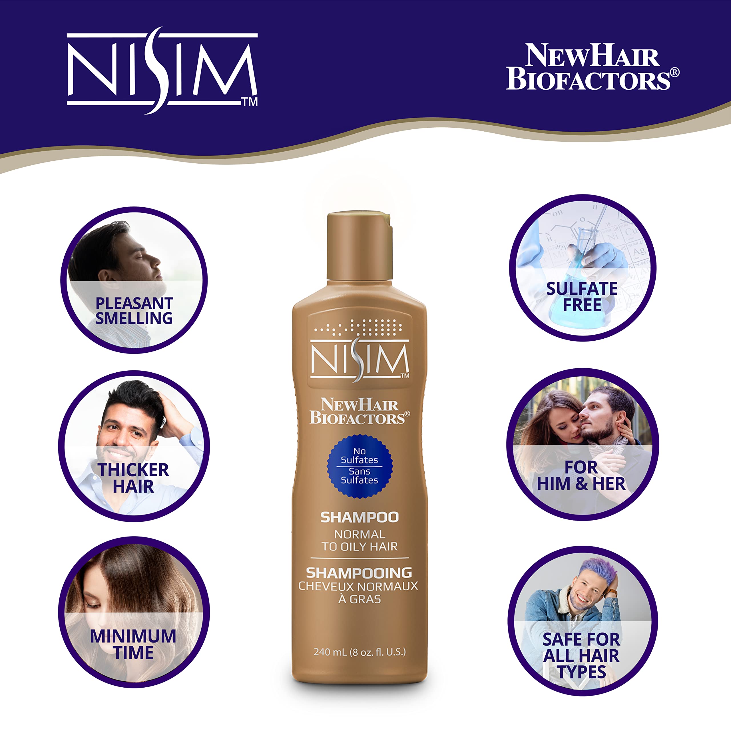 Nisim - Normal to Oily Shampoo No Sulfates 8 oz