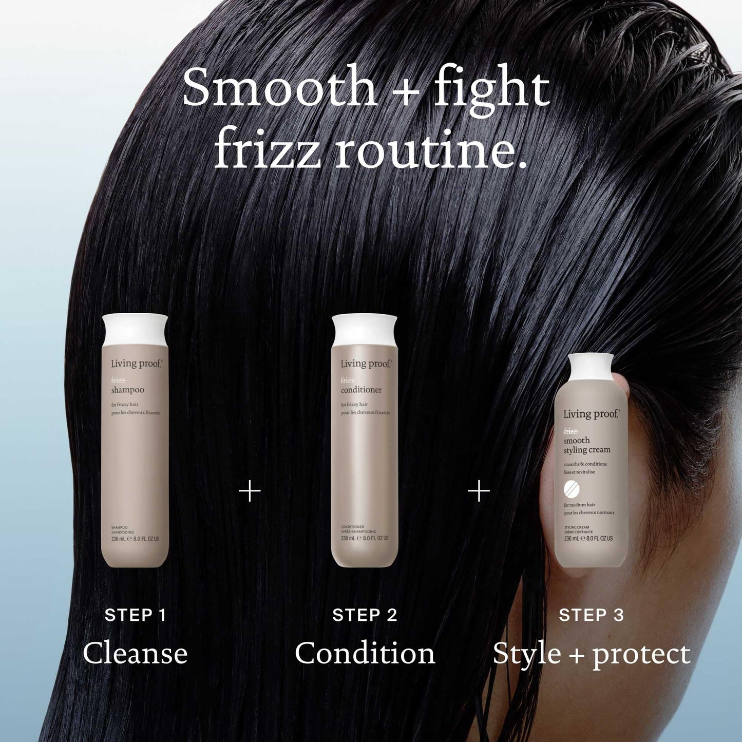 Black Living proof No Frizz Conditioner, Smoothing Conditioner for Women, Controls Frizz, and Softens Hair for All Hair Types, 8 oz