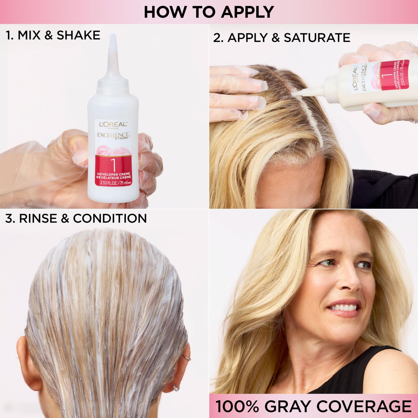 White Smoke L'Oreal Paris Excellence Crème Permanent Hair Dye, Triple Care Hair Color with Hyaluronic Acid for 100% Gray Coverage, 4AR Dark Chocolate Brown, 1 Kit (Packaging May Vary)