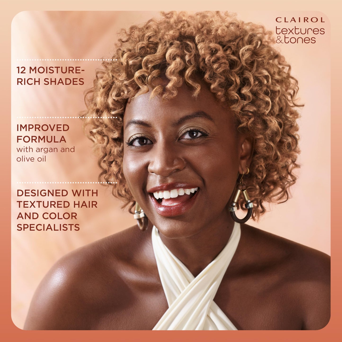 Saddle Brown Clairol Textures & Tones Permanent Hair Dye, 2N Mocha Brown Hair Color| Ammonia Free | Moisture-Rich Formula with Argan, and Olive Oil for Brilliant Shine | Pack of 1
