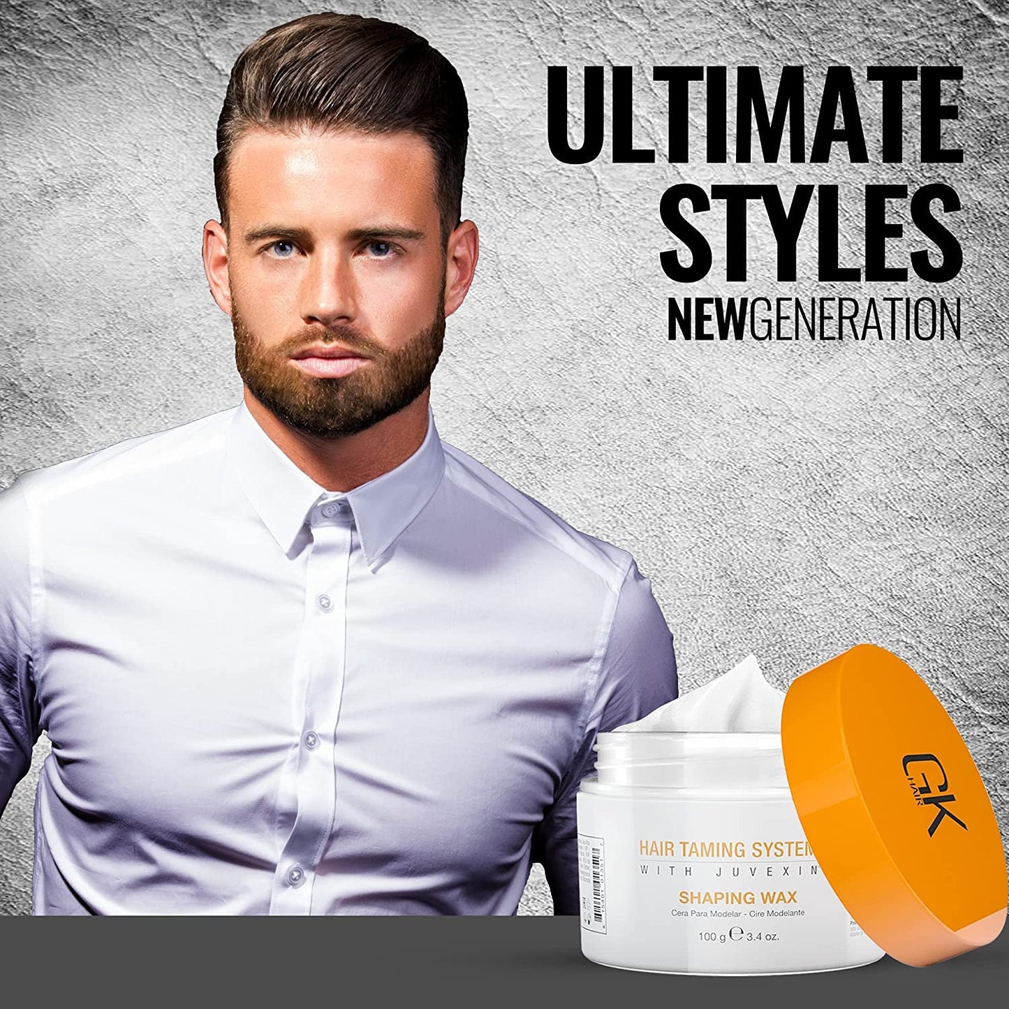 GK HAIR Global Keratin Shaping Hair Wax (3.4 Fl Oz/100 g) Styling Product for Matte, Textured and Pliable Hold Bee Wax Adds Shine For Men and Women - All Hair Types