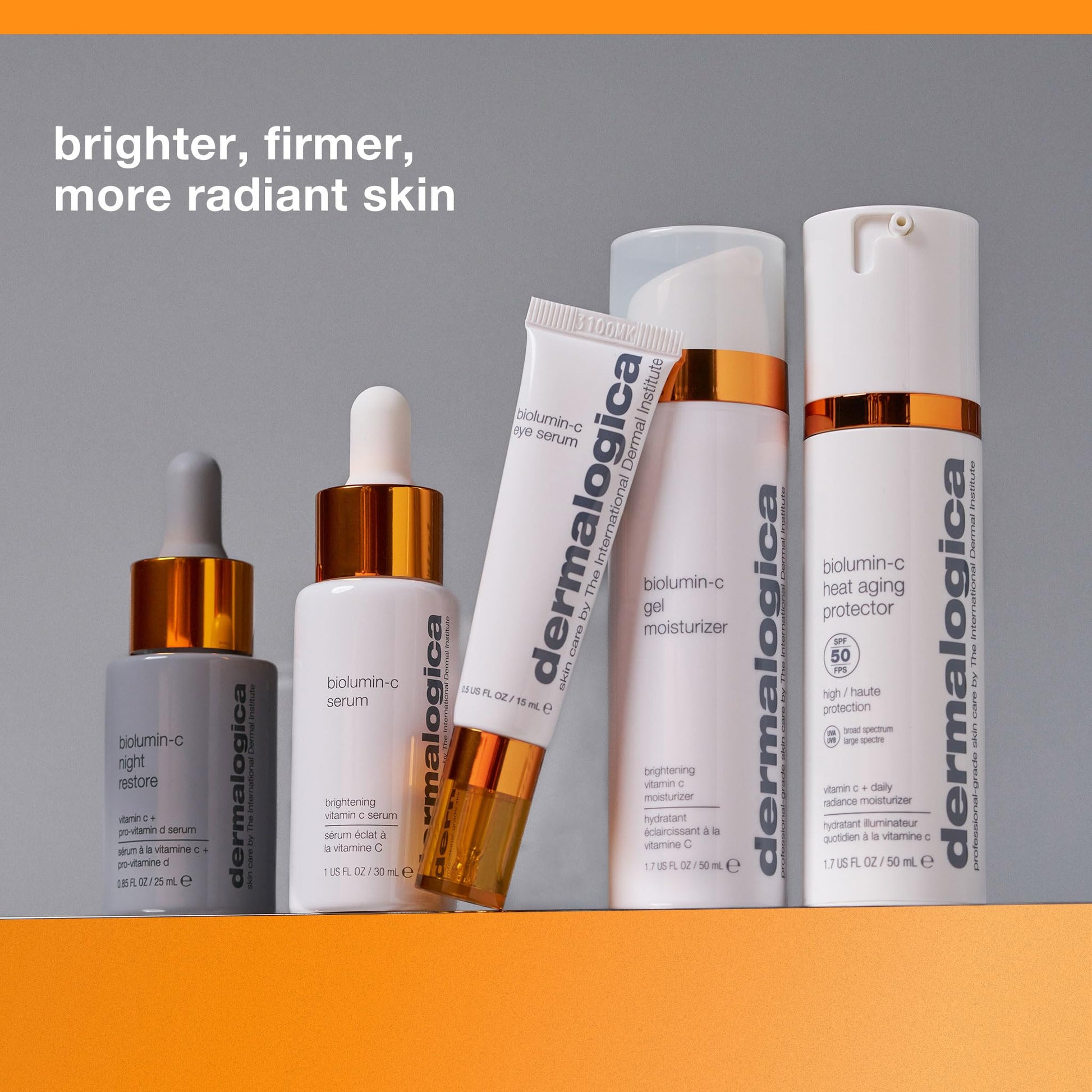 Light Slate Gray Dermalogica Biolumin-C Gel Moisturizer, Face Moisturizer with Hyaluronic Acid and Vitamin C - Boosts Radiance, Brightens, Provides Weightless Hydration, 1.7 Fl Oz