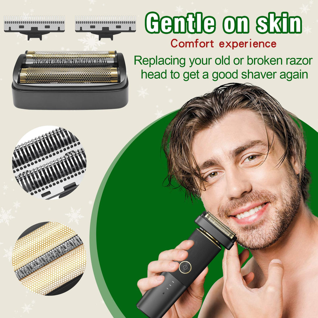 Shaver Replacement Foil and Inner Cutters Compatible with Andis 17300 reSURGE Electric Shaver,Black (2 Pack)