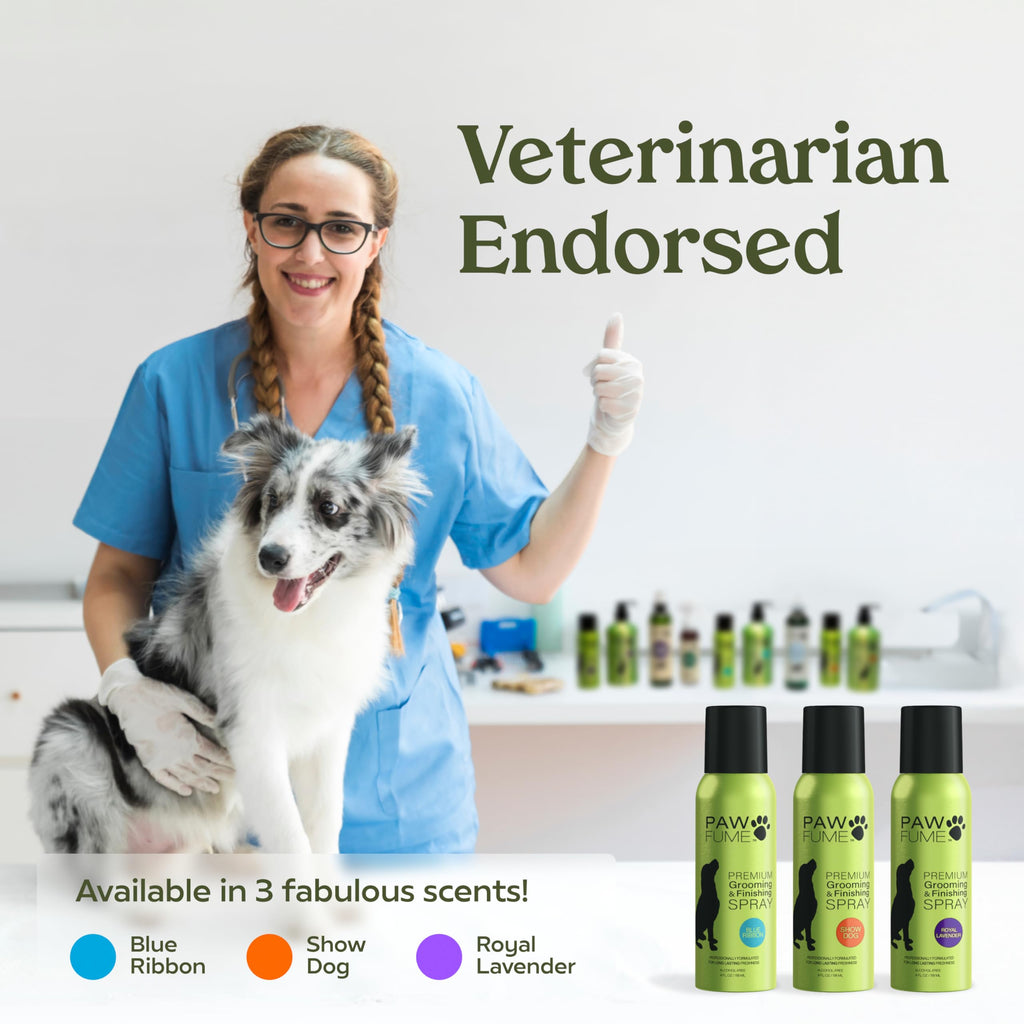 PAWFUME Dog Detangler Grooming Spray, Royal Lavender, 1-Pack – Keeps Pups Fresh All Day – Hypoallergenic, Alcohol-Free, Detangling & Moisturizing – Salon-Quality Dog Necessities for Coat & Fur Care