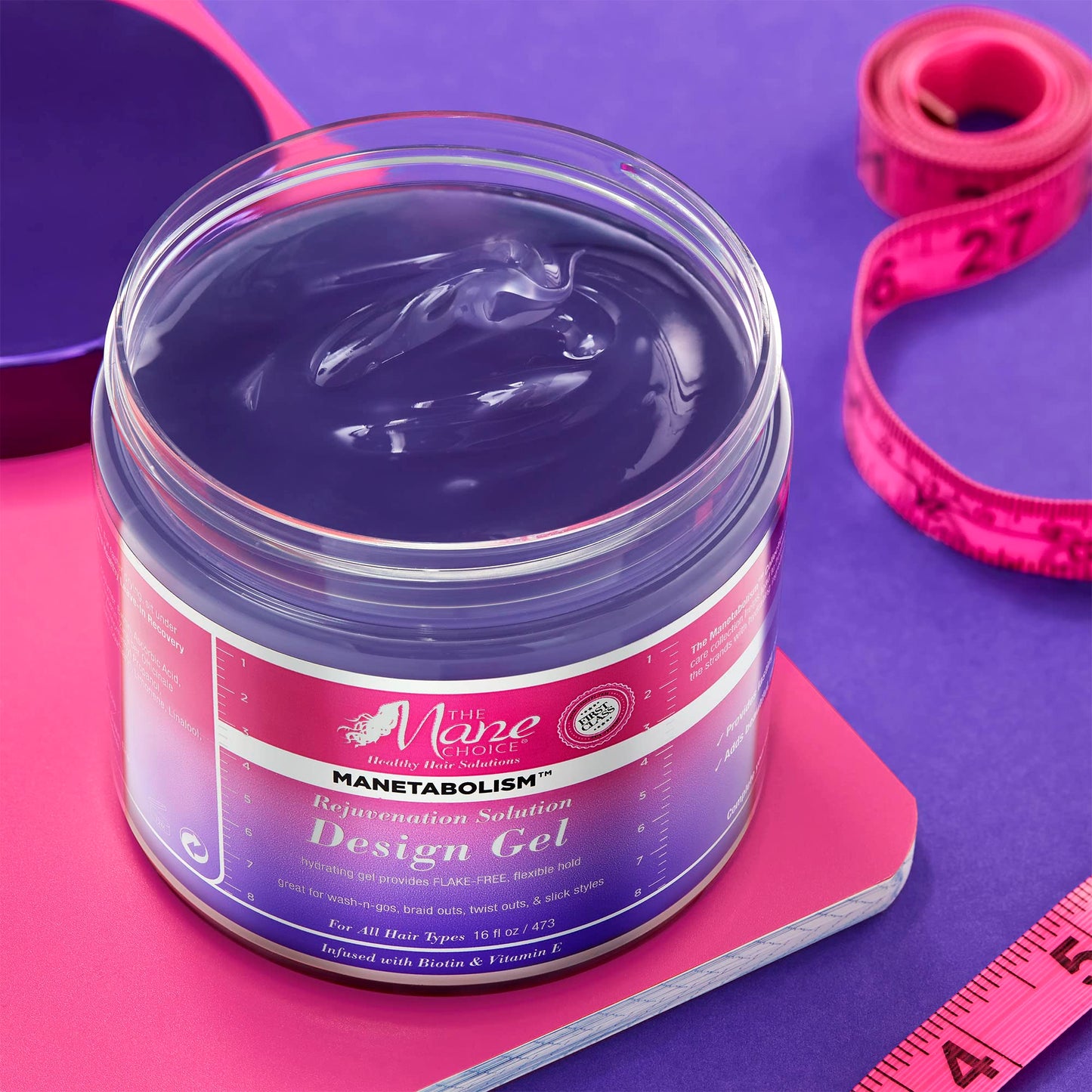 The Mane Choice Manetabolism Rejuvenation Solution Design Gel capillaire, Twist &amp; Braid Gel avec tenue flexible longue durée pour des cheveux brillants et forts, aide à réduire les frisottis et la casse, sans pellicules, 16 oz