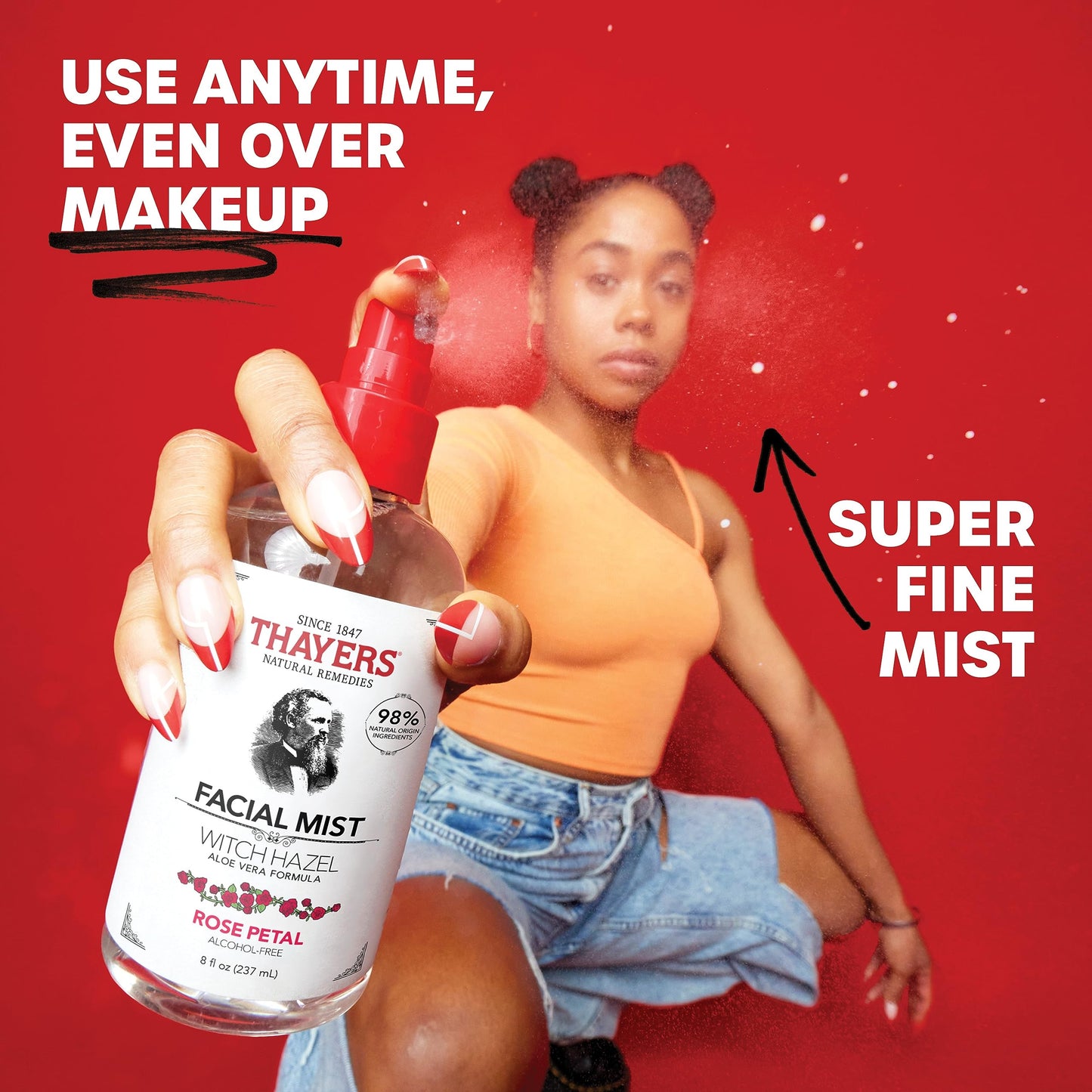 Thayers Alcohol-Free Gentle Face Toner with Organic Witch Hazel and Aloe Vera, Facial Mist with Rose Water, For Dry Skin, Pore Constricting, Cruelty-Free, 237 ml