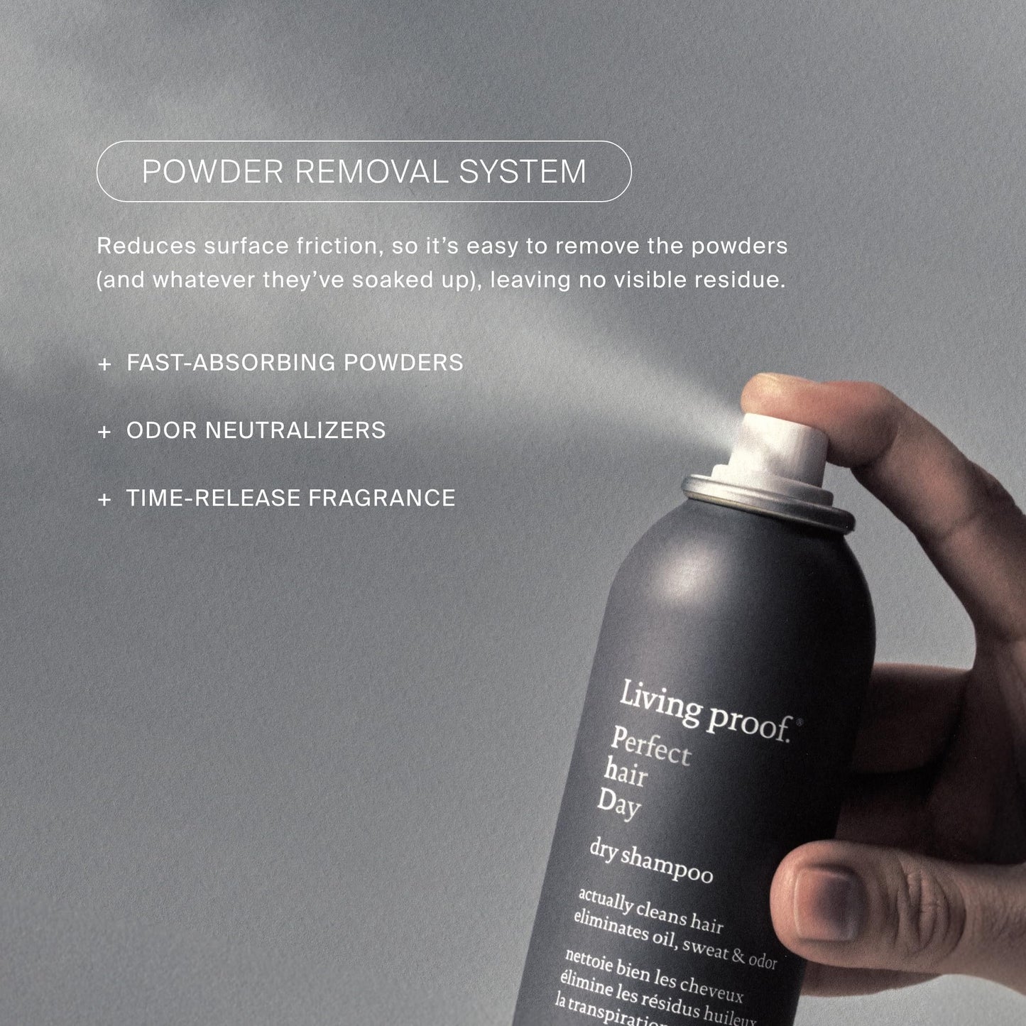 Light Slate Gray Living proof Perfect Hair Day Dry Shampoo – Absorbs Oil, Sweat, Odor, Cleans Hair, Fresh Scent, Detoxifies Scalp for Women and Men, 5.5 oz