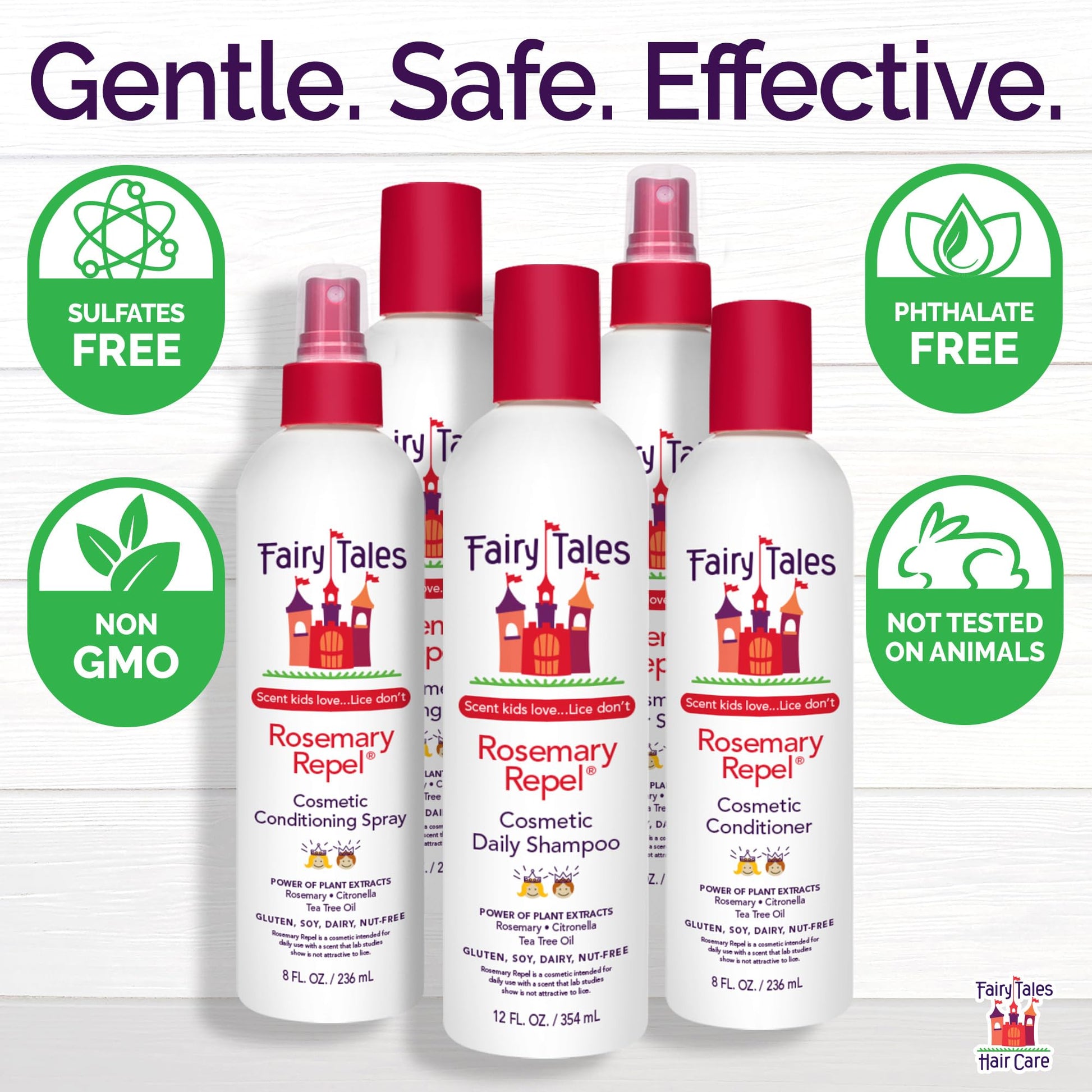 White Smoke Fairy Tales Rosemary Repel Daily Kids Conditioner– Kids Like the Smell, Lice Do Not, 8 fl oz. (Pack of 1)