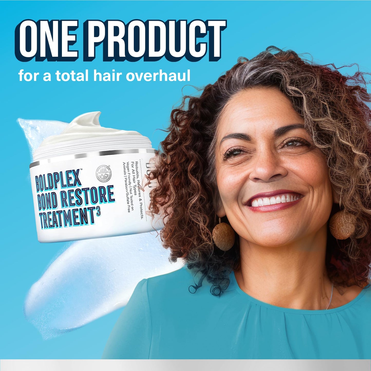 BoldPlex Hair Mask - Deep Conditioner For Dry, Damaged Hair - Mascarilla Para El Cabello - Helps Repair & Nourish Curly, Bleached, or Frizzy Hair - 6.76 Fl Oz