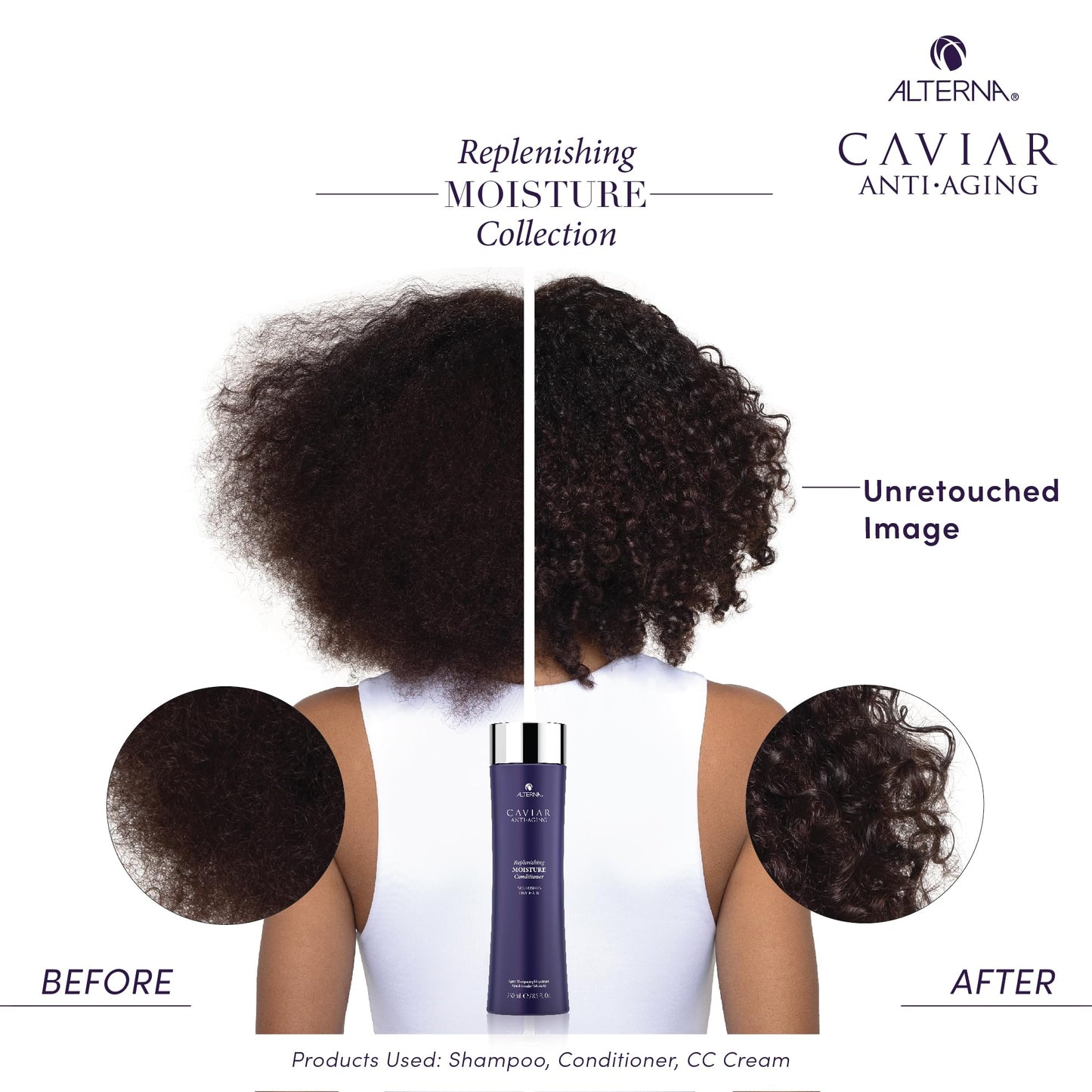 White Smoke ALTERNA CAVIAR Anti Aging Replenishing Moisture Shampoo, 33.8 Ounce (Packaging May Vary)