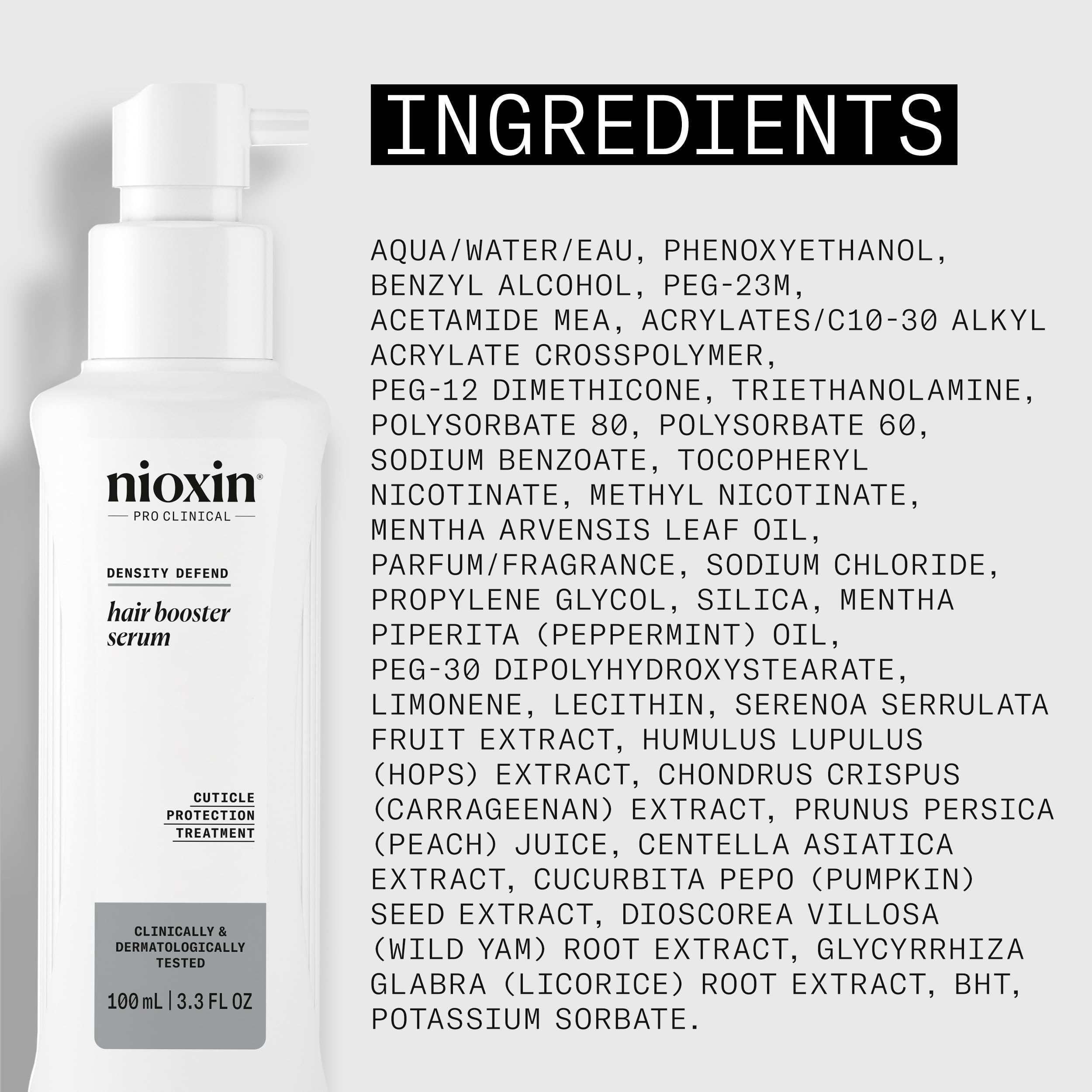 Nioxin Hair Booster Serum | Advanced Leave-In Hair Treatment| Strengthens and Conditions | 3.4 Fl oz.