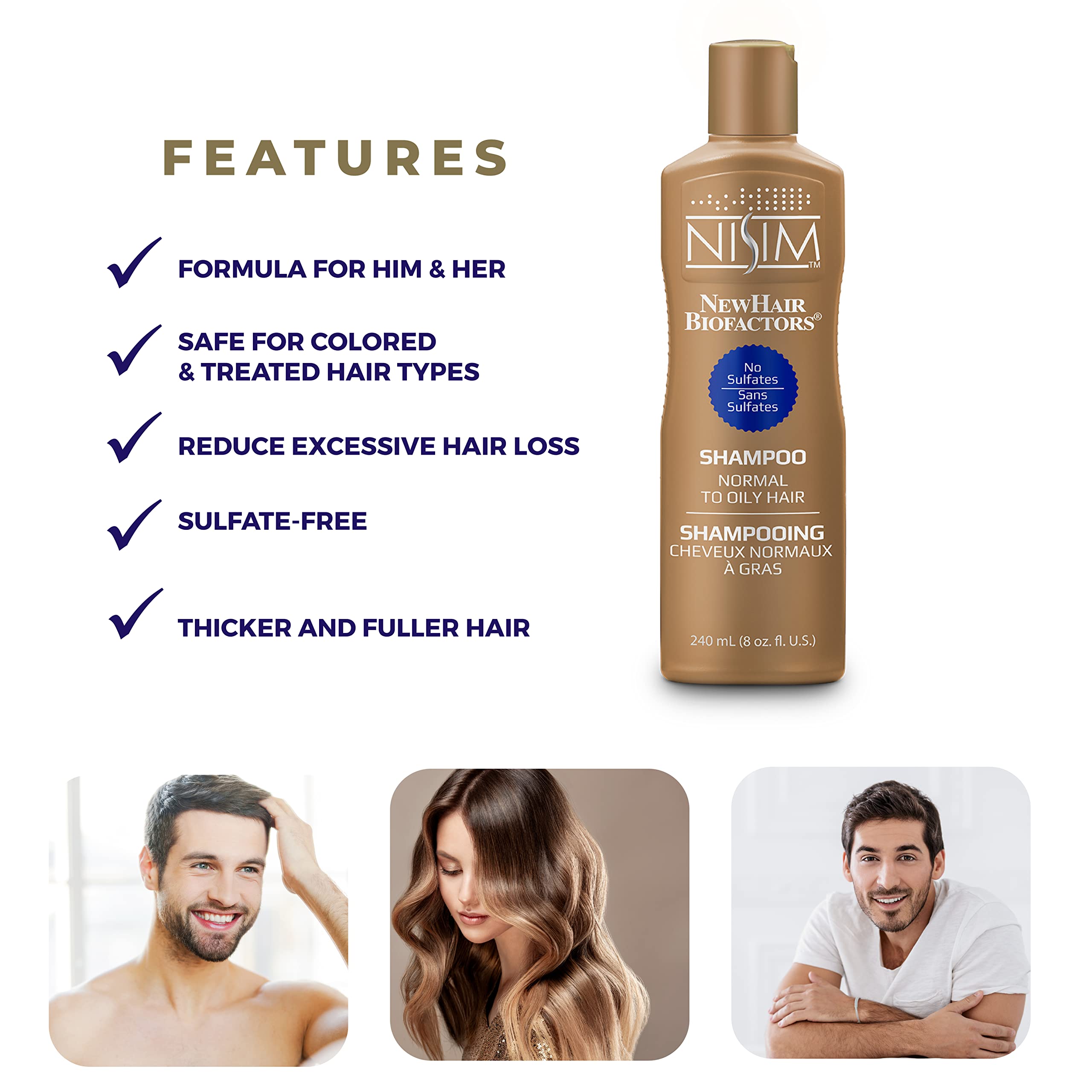 Nisim - Normal to Oily Shampoo No Sulfates 8 oz