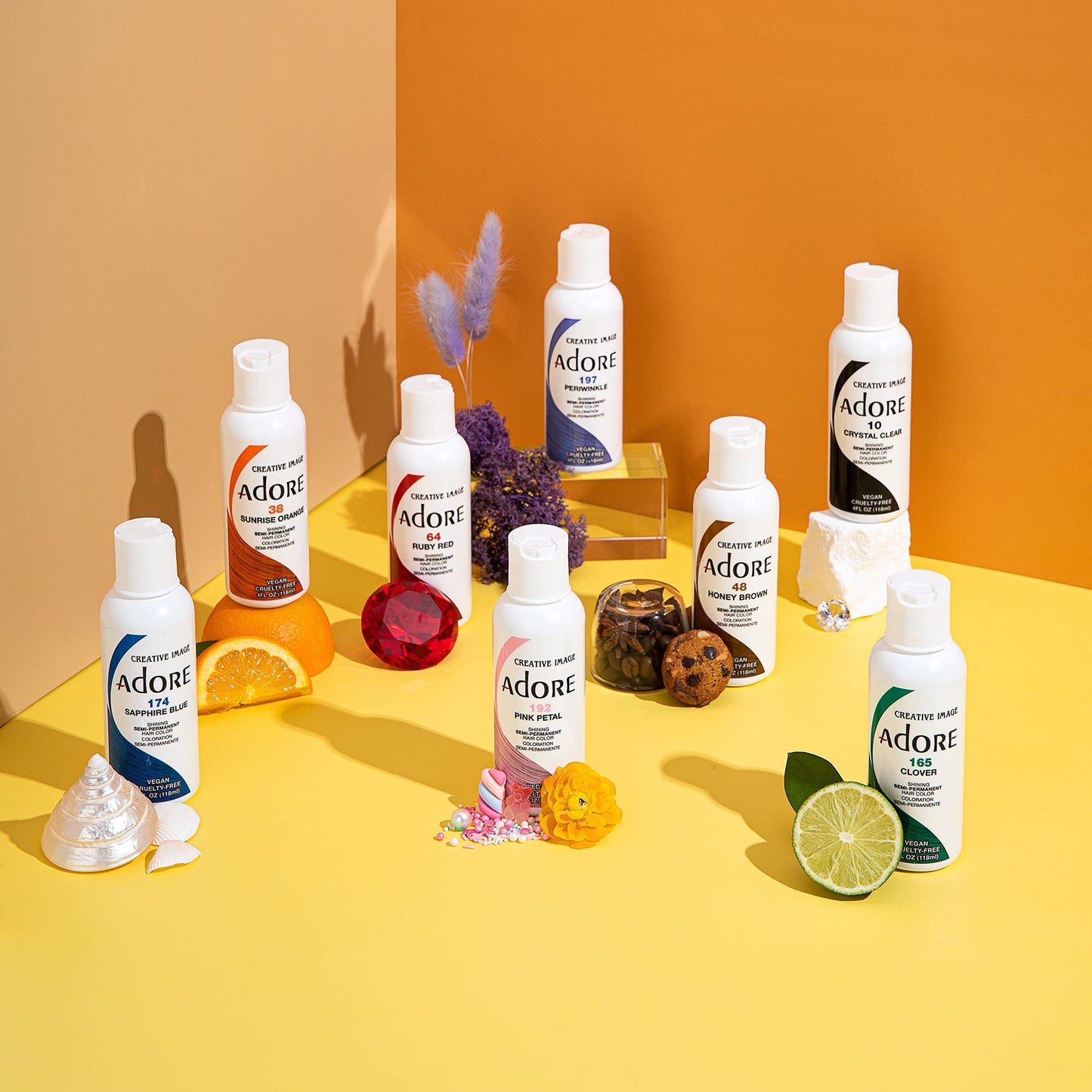 Adore Semi Permanent Hair Color - Vegan and Cruelty-Free Hair Dye - 4 Fl Oz - 058 Cinnamon (Pack of 3)