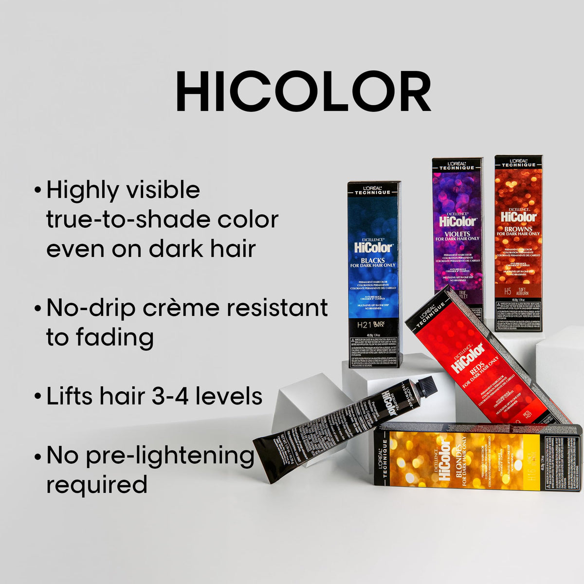 Light Gray L'Oréal Technique HiColor Reds Permanent Hair Color - Lifts ...