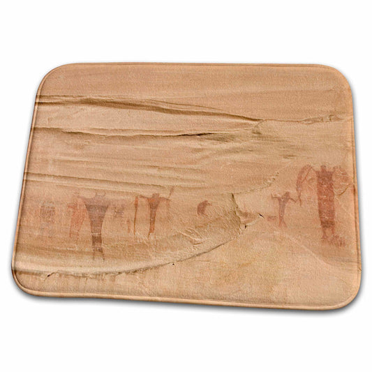 Rosy Brown 3dRose Bathroom Bath Rug Mat - UT, Buckhorn Wash, pictographs, Alcove Paintings - US45 BJA0071 - Jaynes Gallery Pictographs
