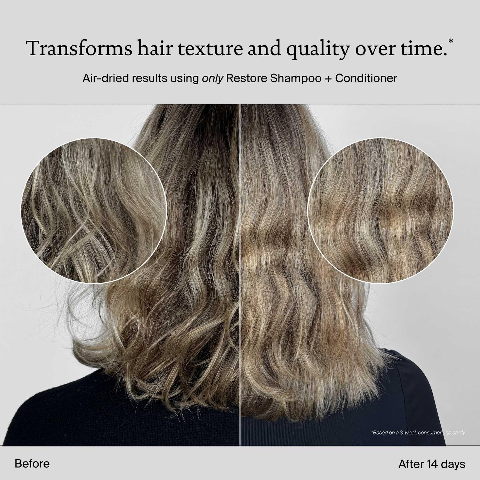 Light Gray Living proof Restore Shampoo & Conditioner Duo, Repairs & Strengthens, Adds Shine For All Hair Types