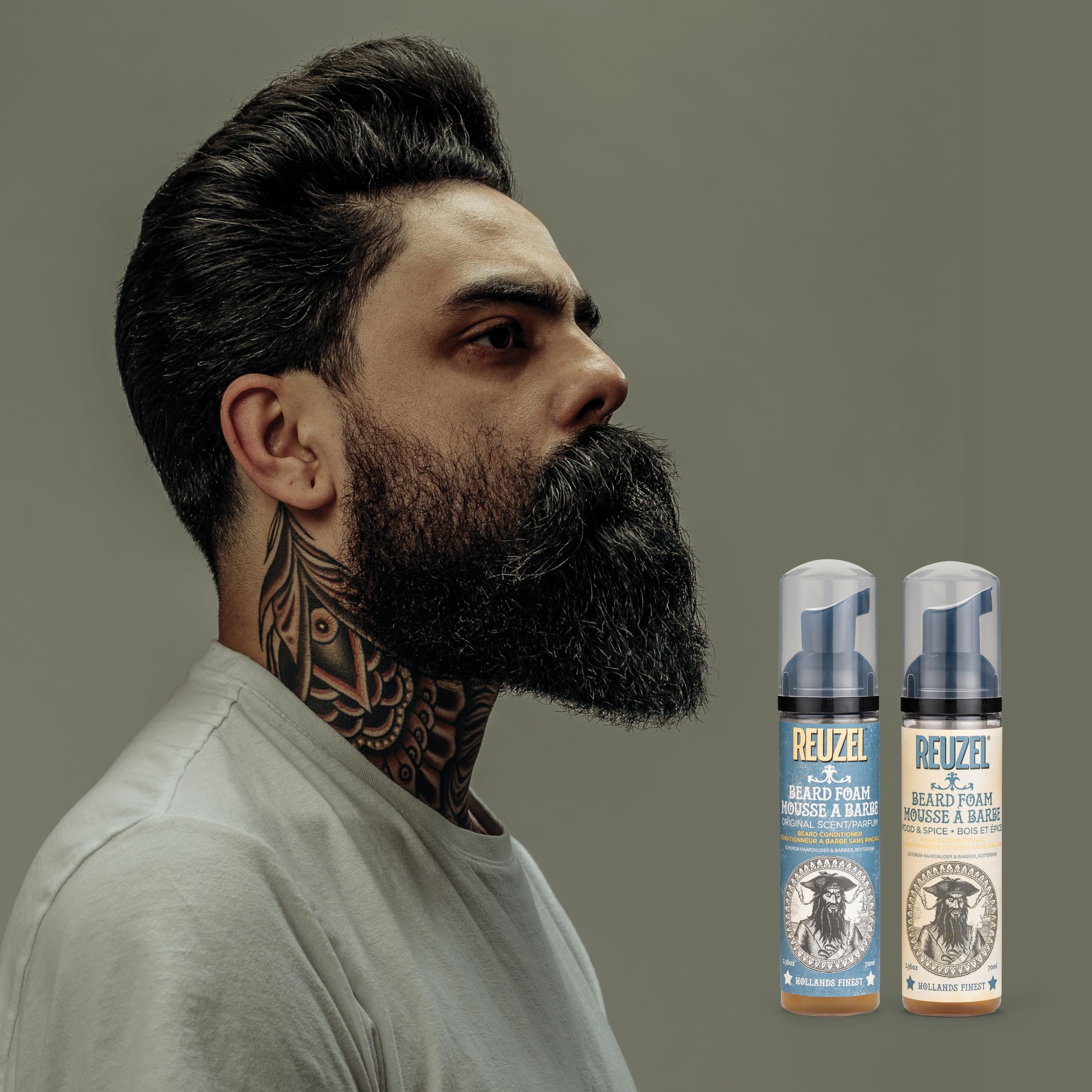 Reuzel Beard Foam, Reduces Beardruff And Itchy Skin, 2.36 Oz