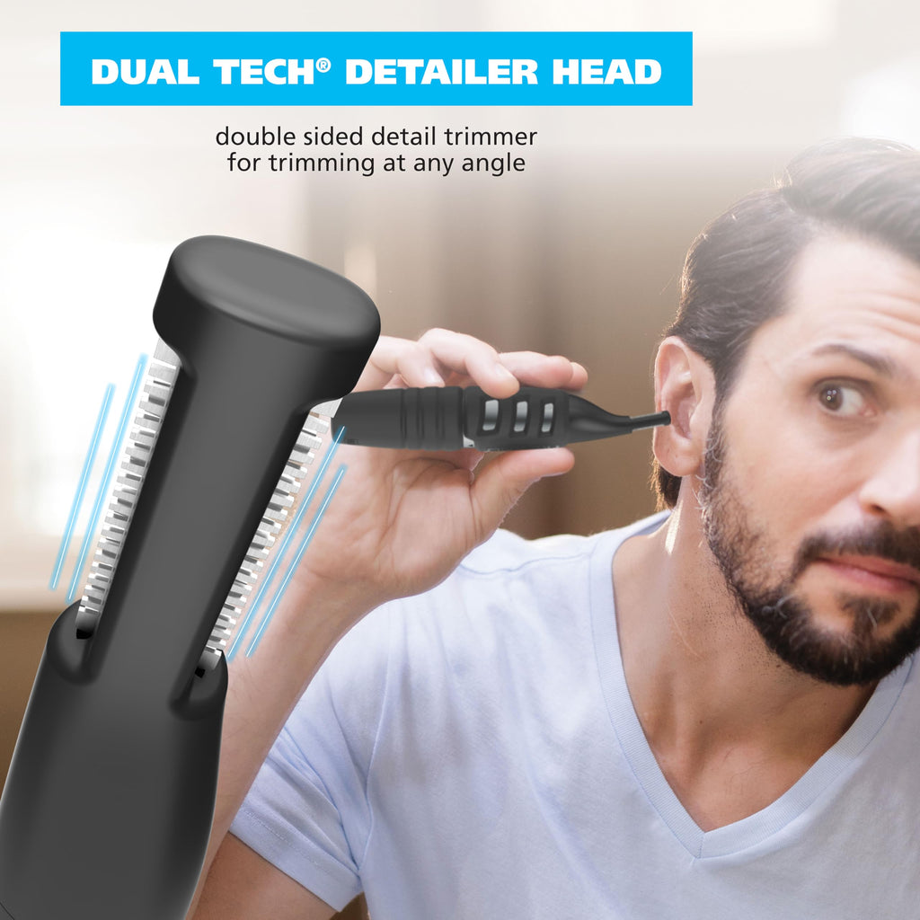 Wahl DualTech® Pro Series® 2 in 1 Lithium Battery Dual Sided Eyebrow Trimmer and Nose Hair Trimmer for Men – Model 3025698