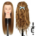 ZOMOI Mannequin Head, Mannequin Head Human Hair, 80% Real Hair for Hairdresser Practice Cutting Braiding Hair Styling with Clamp Holder and Tools