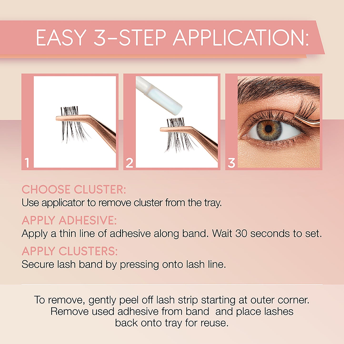 Wheat Ardell Naked Clusters 421 – 50 Lash Clusters, Natural Eyelash Cluster with Invisiband, Cluster Eyelash Extensions, DIY Lash Extensions Kit, Up to 8 Applications, 1 Pack