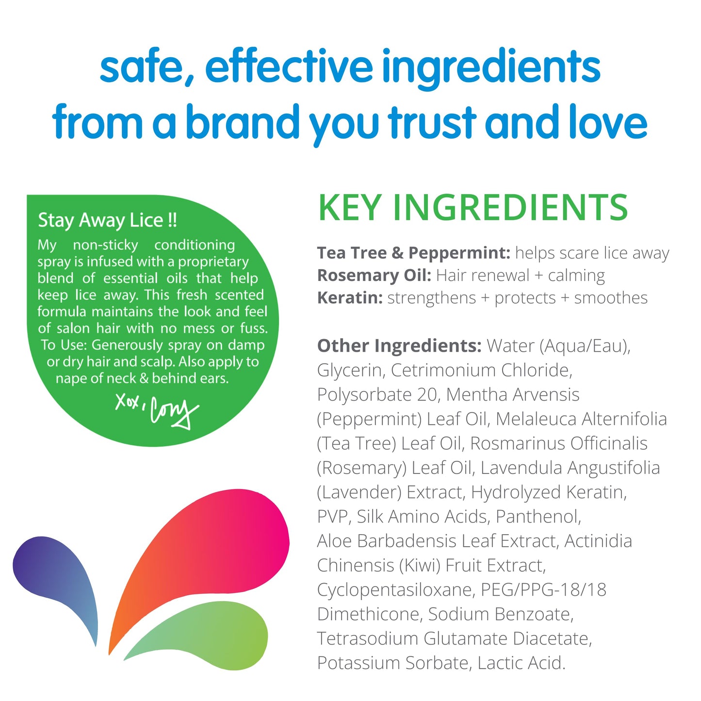 SoCozy Boo Lice Scaring Spray For Kids Hair, Effective Lice Treatment (8 Fl Oz) Clinically Proven to Repel Lice, Conditioning Spray with Tea Tree Oil, Rosemary Oil & Keratin, Paraben & Sulfate Free