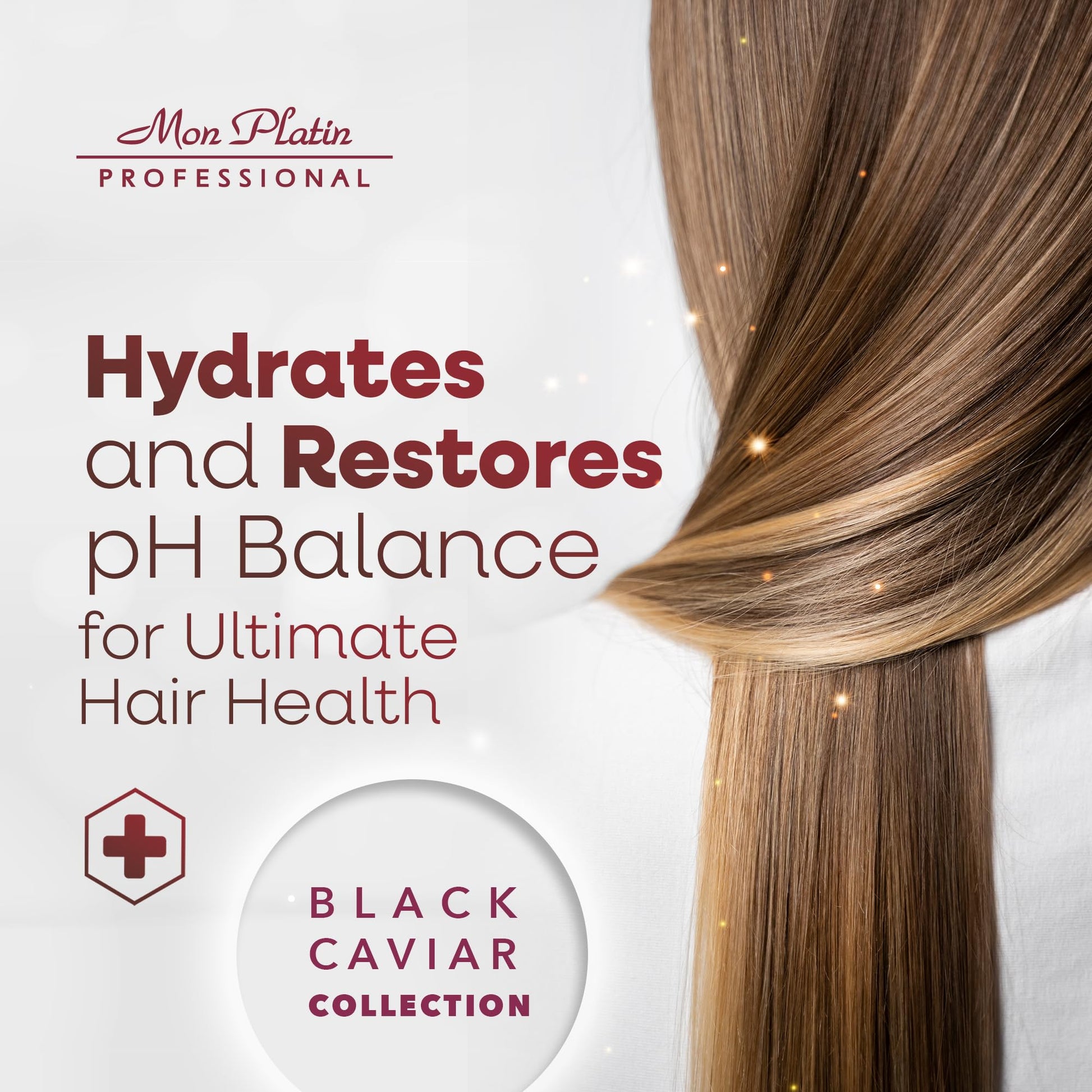 Lavender Mon Platin Professional Hair Conditioning Mask, Black Caviar Total Repair, 500ML, For Straightened Hair, Intensive Recovery, Deep Conditioning, SLS/Salt Free