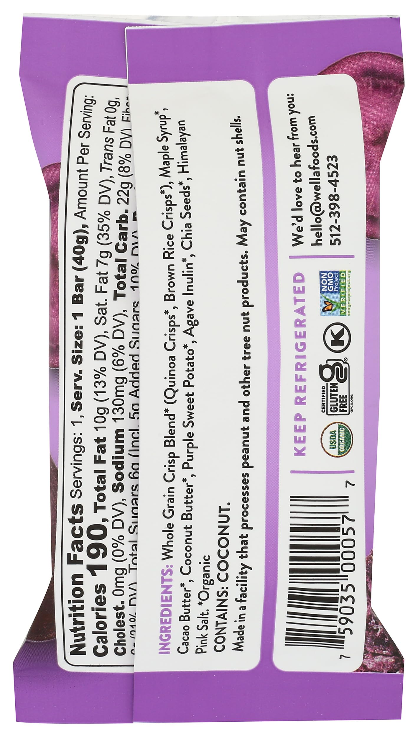 Wella, Bar Ube Crisp Organic, 1.4 Ounce