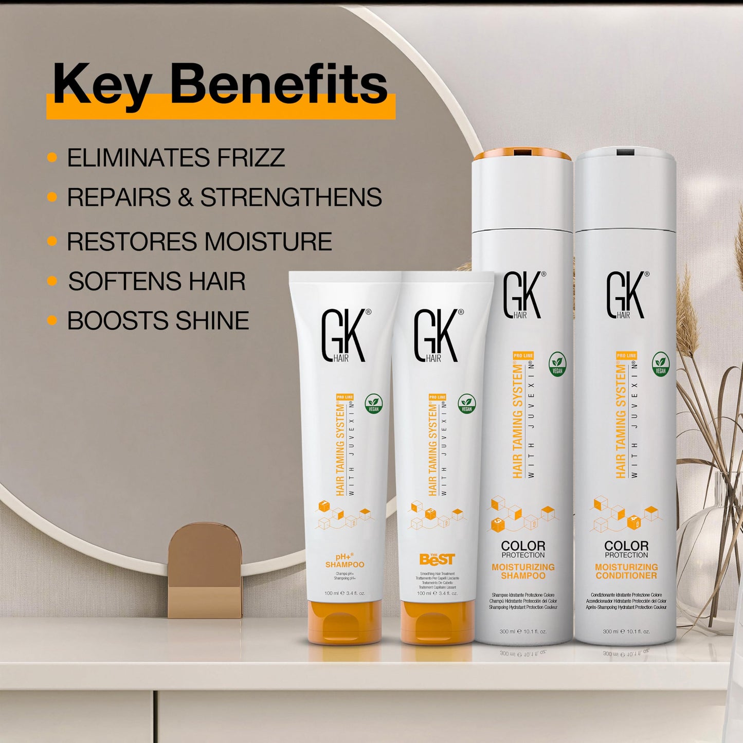 GK HAIR Tratamiento de Keratina Queratina The Best Consumer Box Kit (10.1 Fl Oz/300ml) Smoothing Keratin Treatment Professional Straightening For Silky Smooth & Frizzy Hair