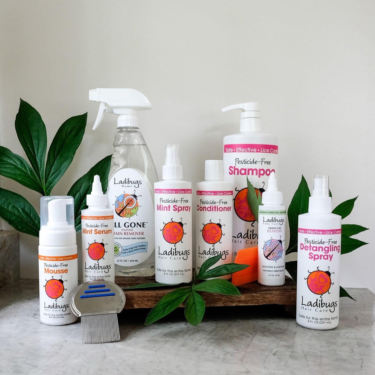 Ladibugs Lice Prevention Mint Spray 8oz | Natural Ingredients | Highly Effective Lice Treatment Spray | Daily Use