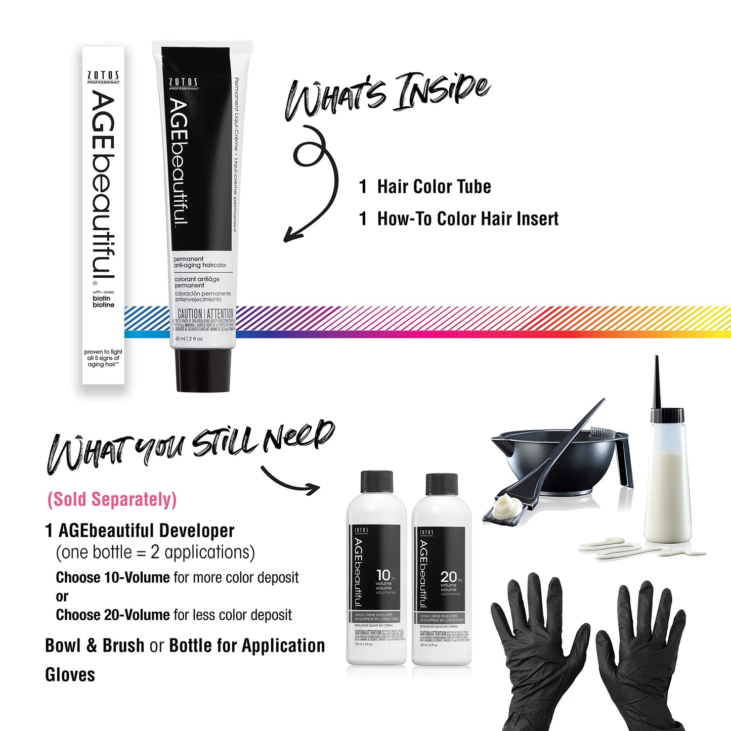 AGE beautiful Permanent Hair Color Dye Liqui Creme | 100% Gray Coverage | Anti-Aging Haircolor | Biotin for Thicker, Fuller Hair | Professional Salon Coloring | Topcoat Toner Pearl Blonde