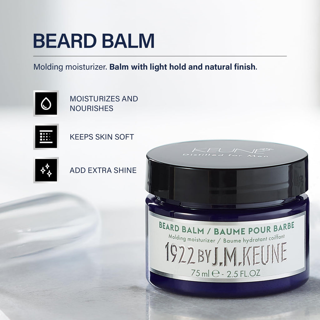 1922 by J.M. Keune Beard Balm, Moisturizing & Conditioning Balm for Beard Care, 2.5 Fl Oz